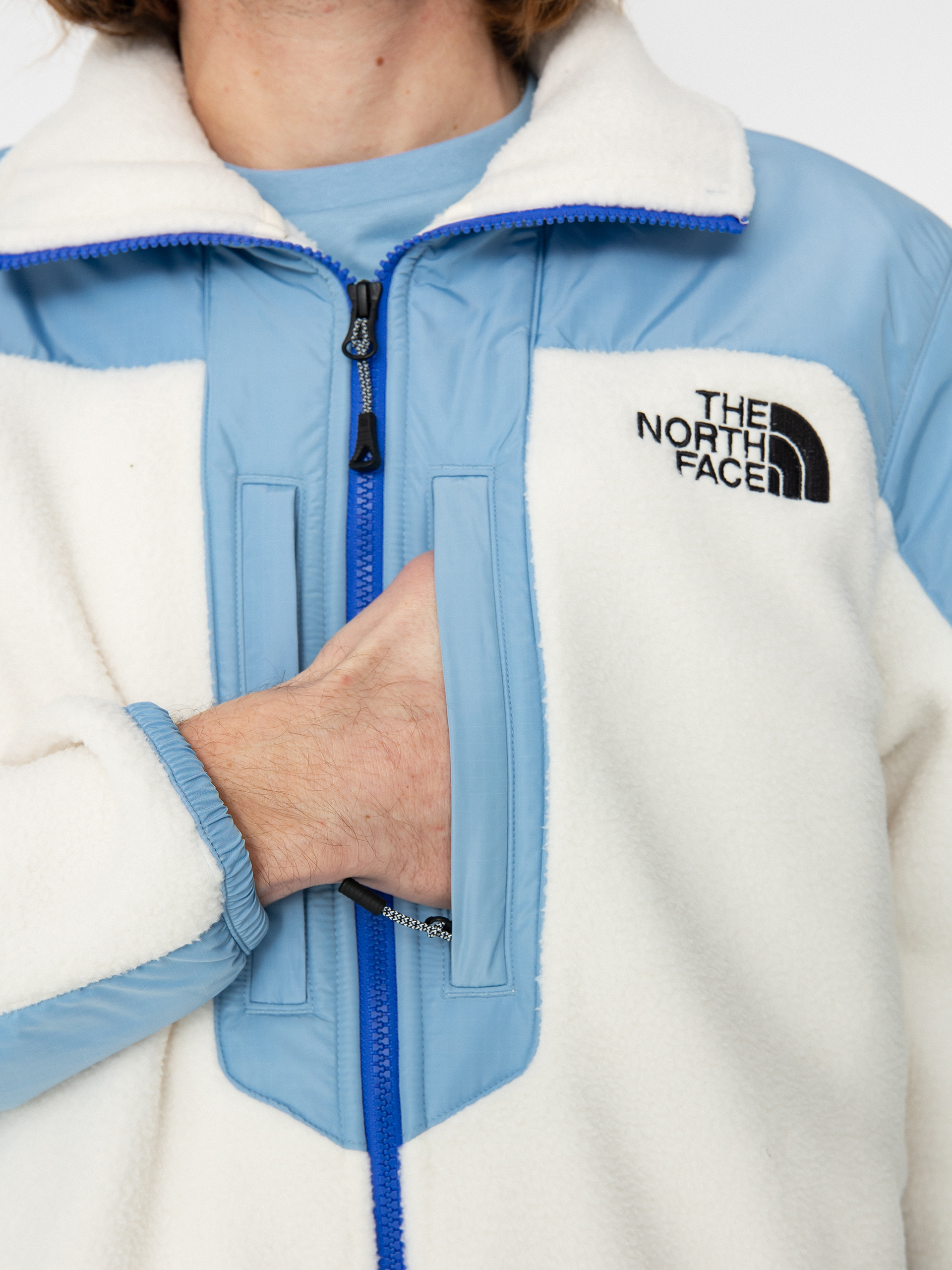 The North Face M Fleeski Y2K Fz Dzseki (white dune/steel blue)