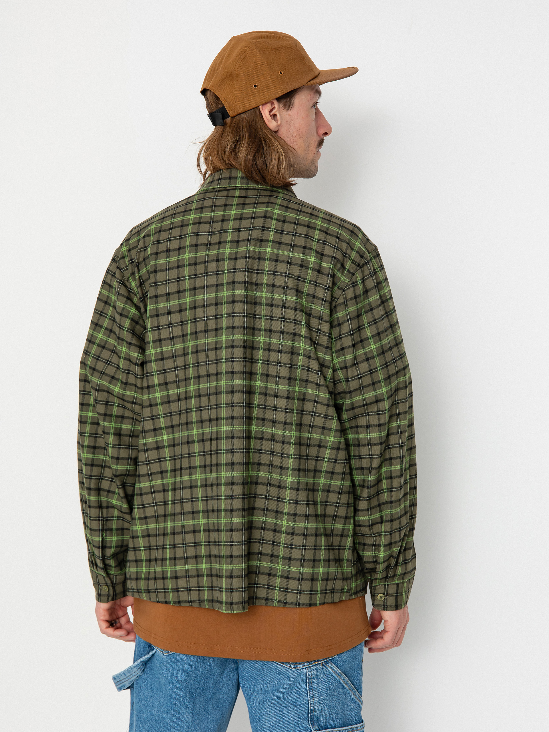 Nike SB Flannel Button Up Ing (medium olive/cargo khaki)