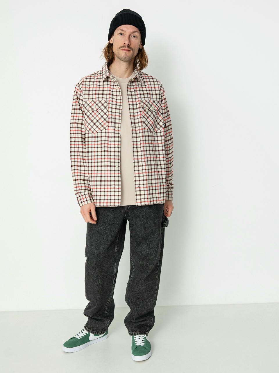 Nike SB Flannel Button Up Ing (coconut milk/light bone)