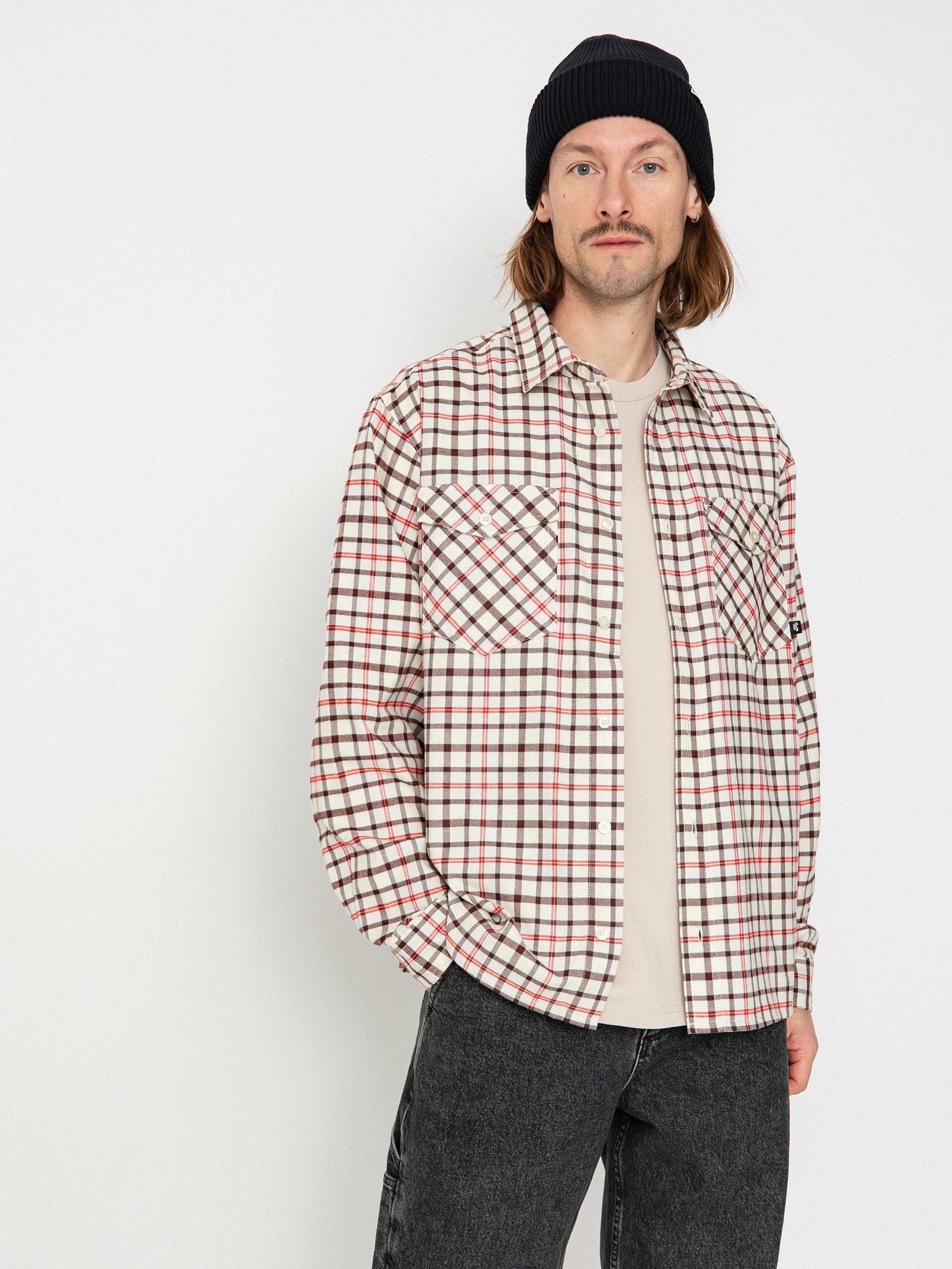 Nike SB Flannel Button Up Ing (coconut milk/light bone)