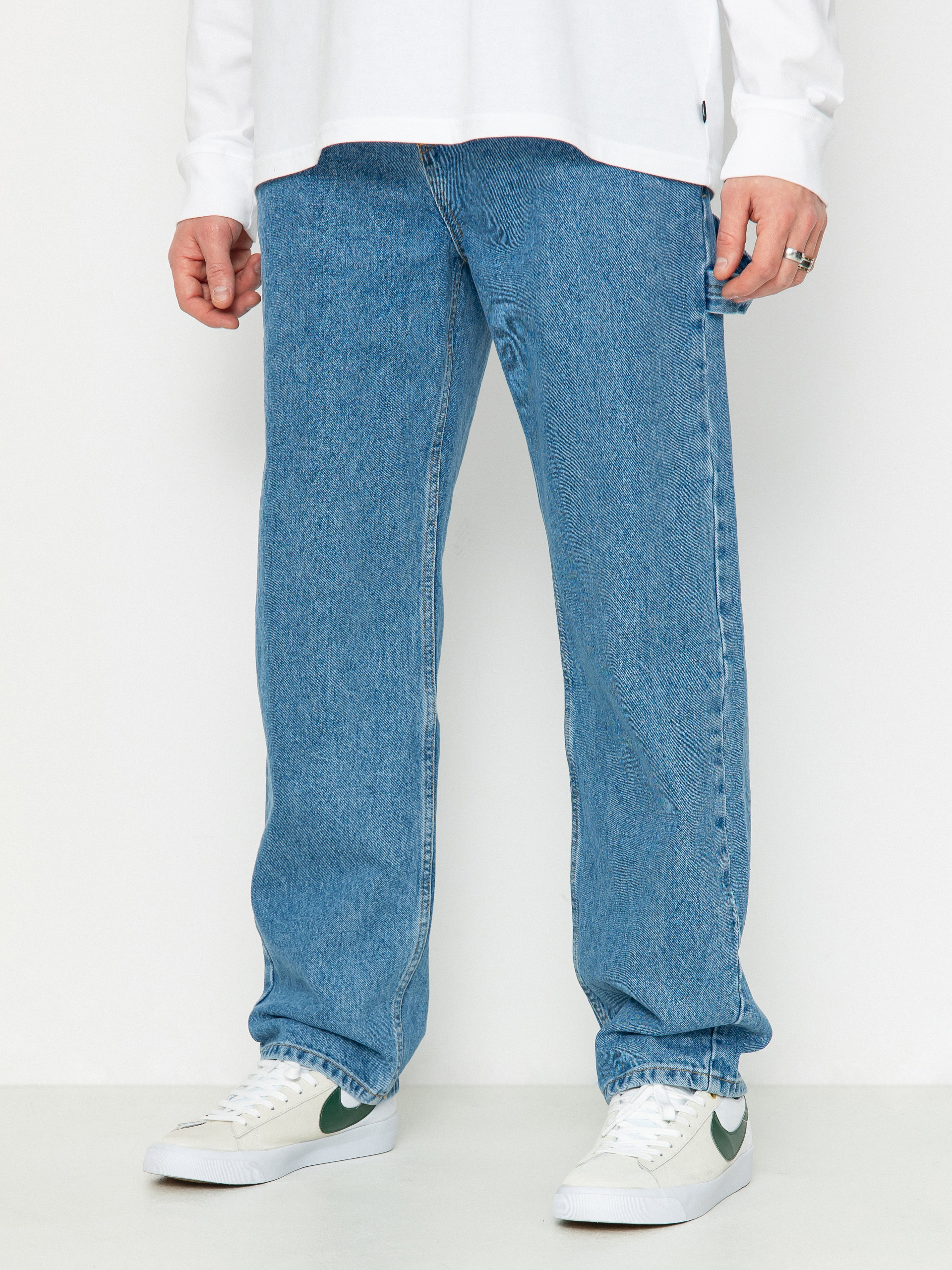 The National Skateboard Co Boreray Carpenter Jeans Kisnadrág (washed blue)