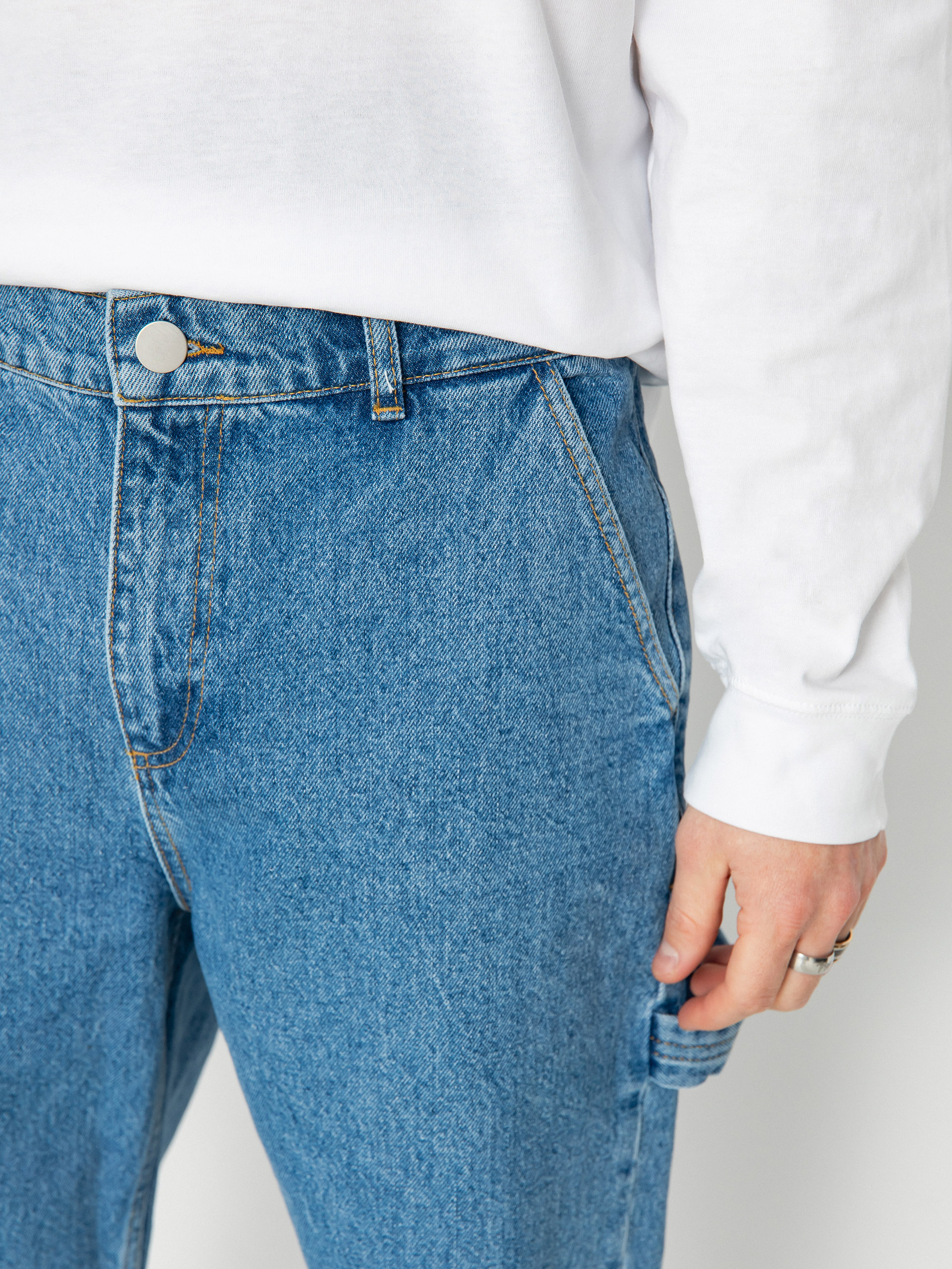 The National Skateboard Co Boreray Carpenter Jeans Kisnadrág (washed blue)