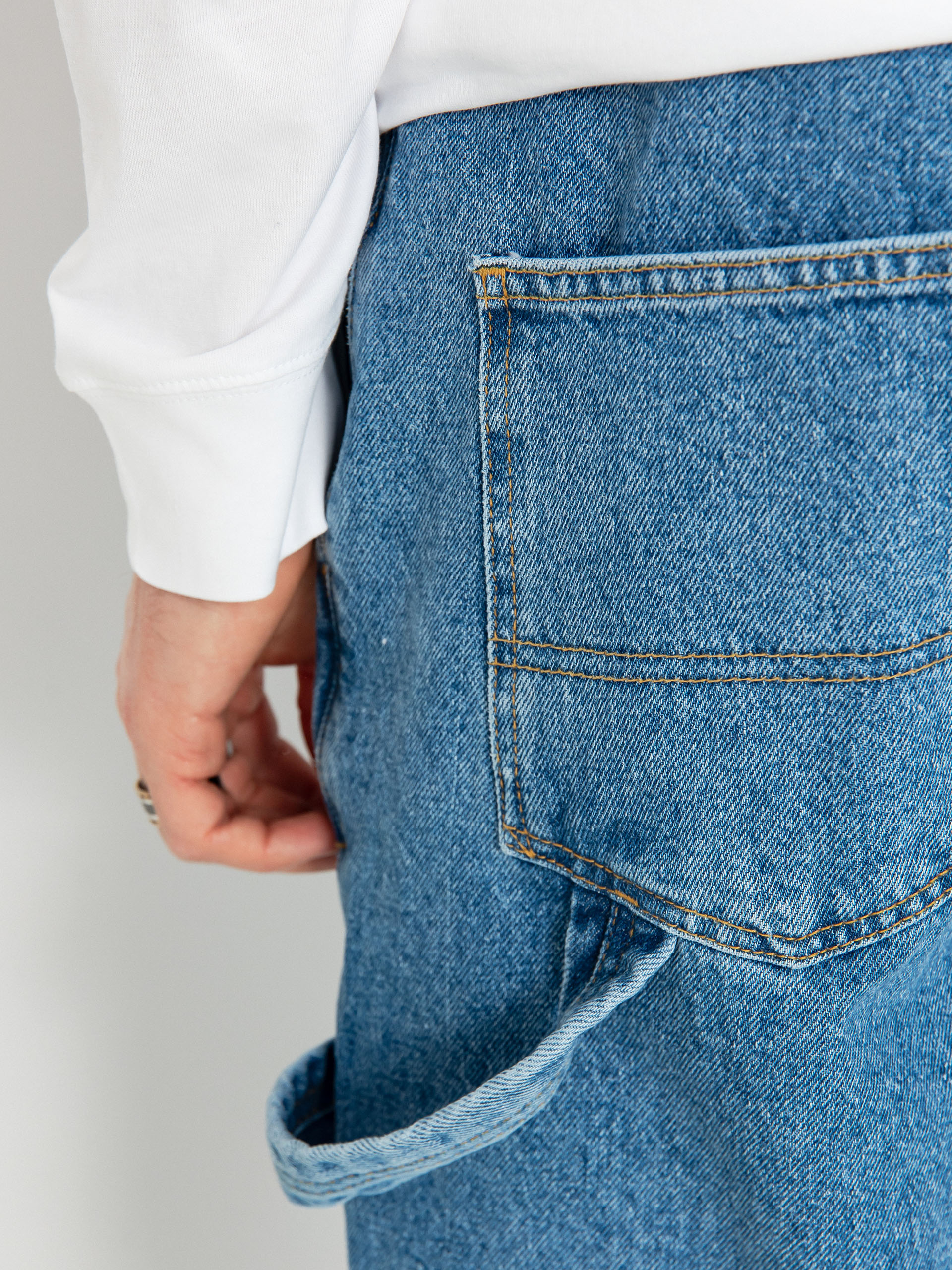 The National Skateboard Co Boreray Carpenter Jeans Kisnadrág (washed blue)