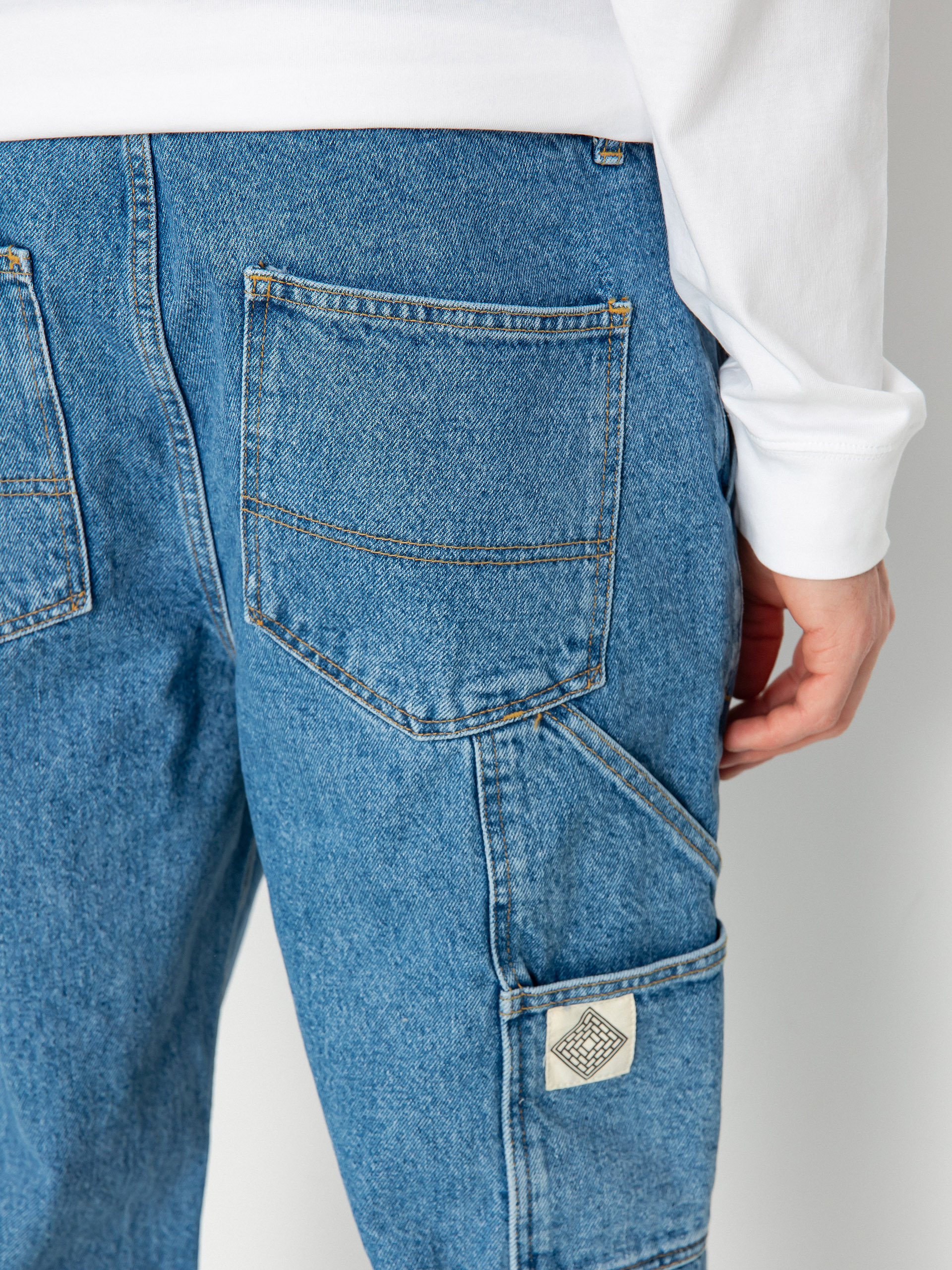 The National Skateboard Co Boreray Carpenter Jeans Kisnadrág (washed blue)