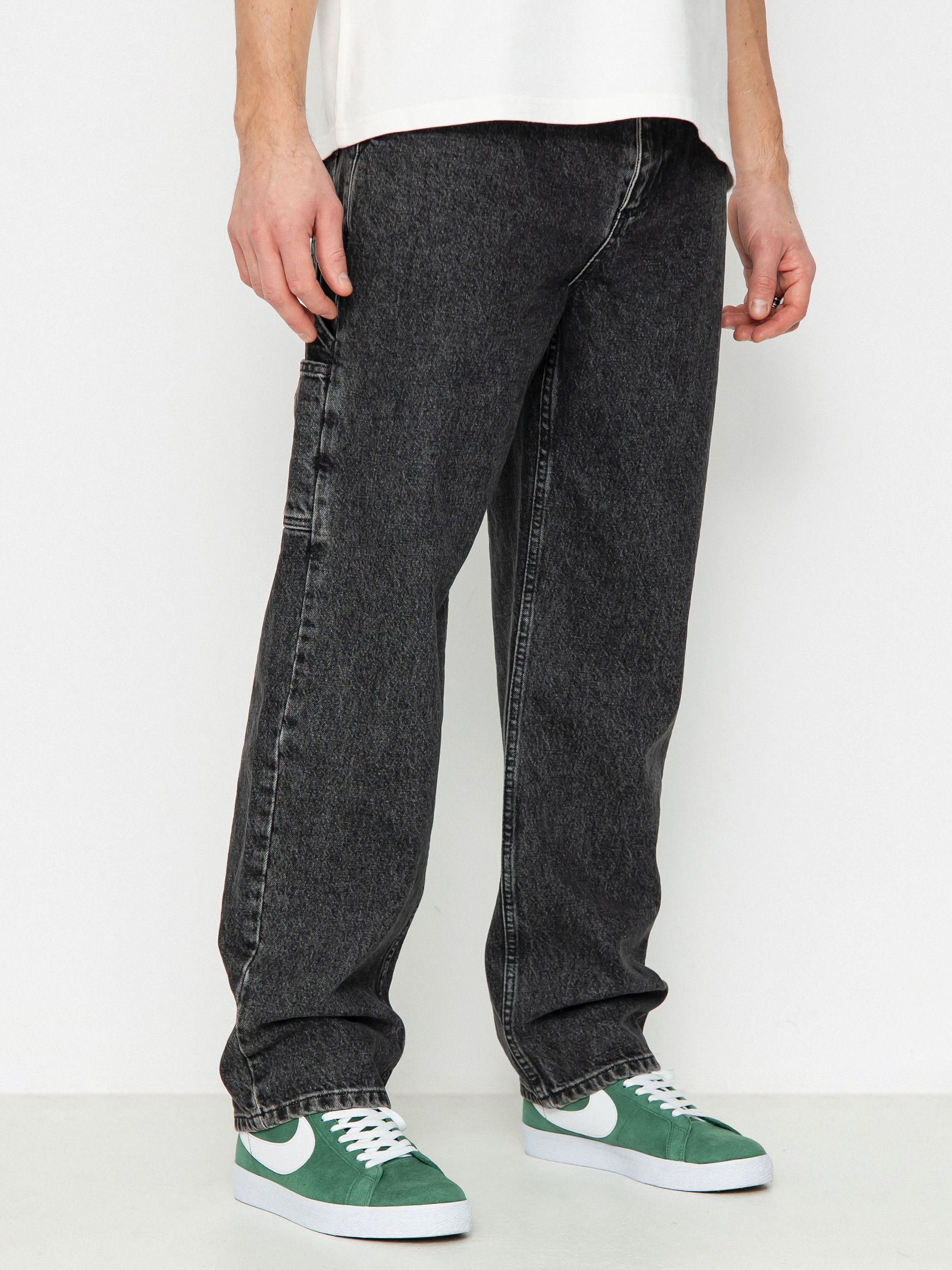 The National Skateboard Co Boreray Carpenter Jeans Kisnadrág (washed black)
