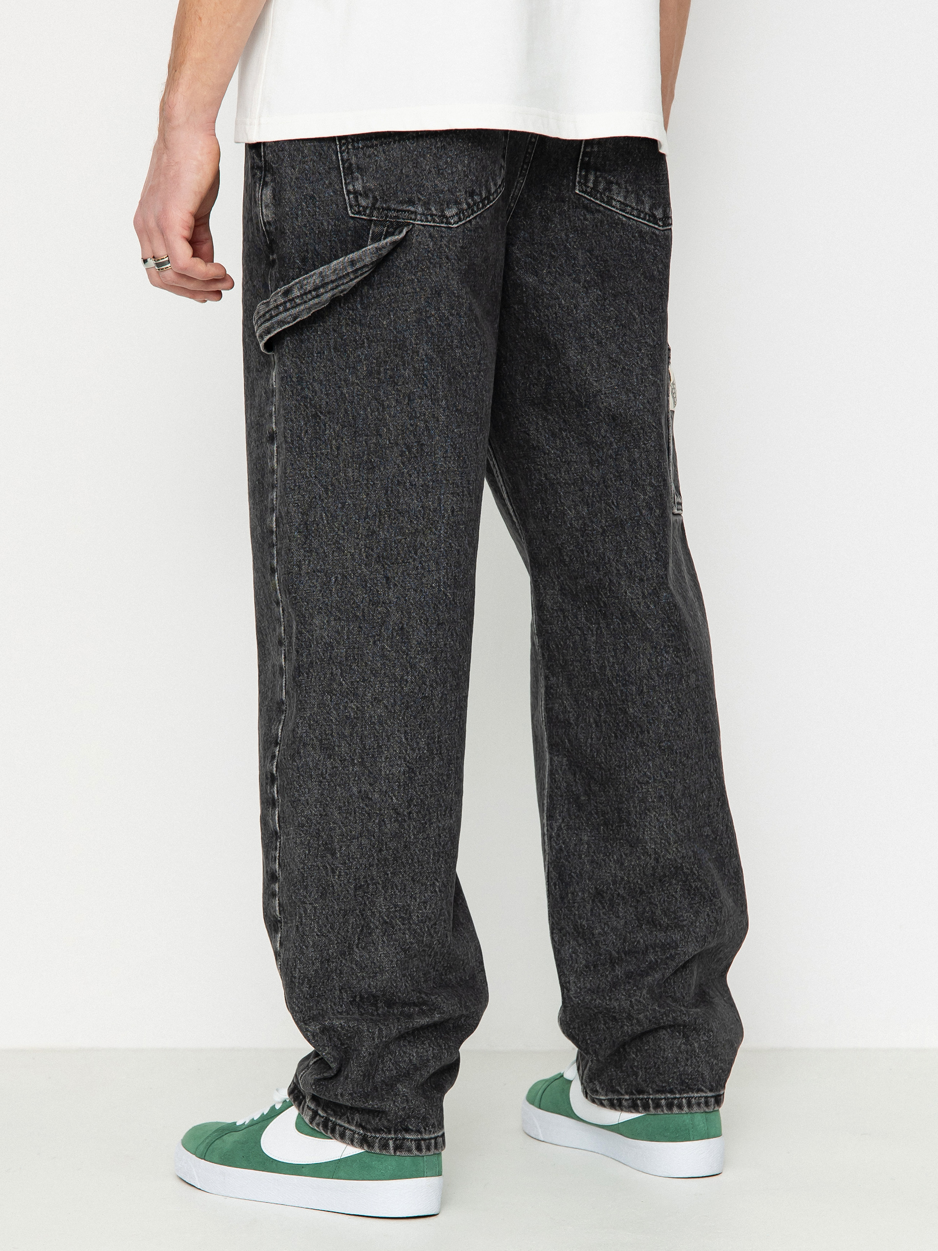 The National Skateboard Co Boreray Carpenter Jeans Kisnadrág (washed black)