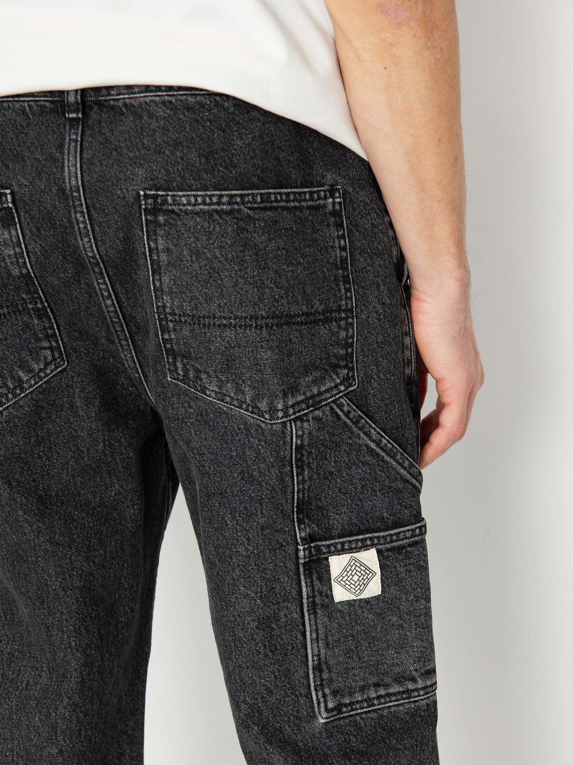 The National Skateboard Co Boreray Carpenter Jeans Kisnadrág (washed black)