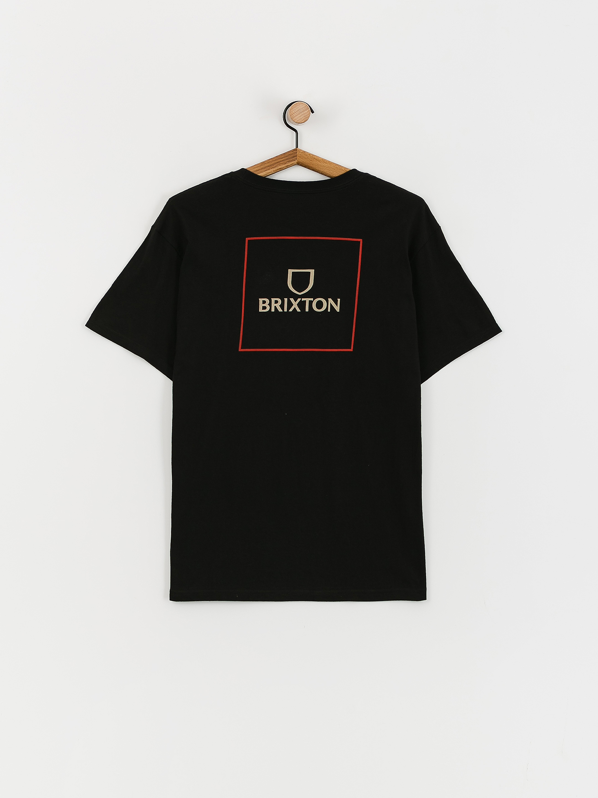 Brixton Alpha Square Stt Póló (black/casa red/sand)