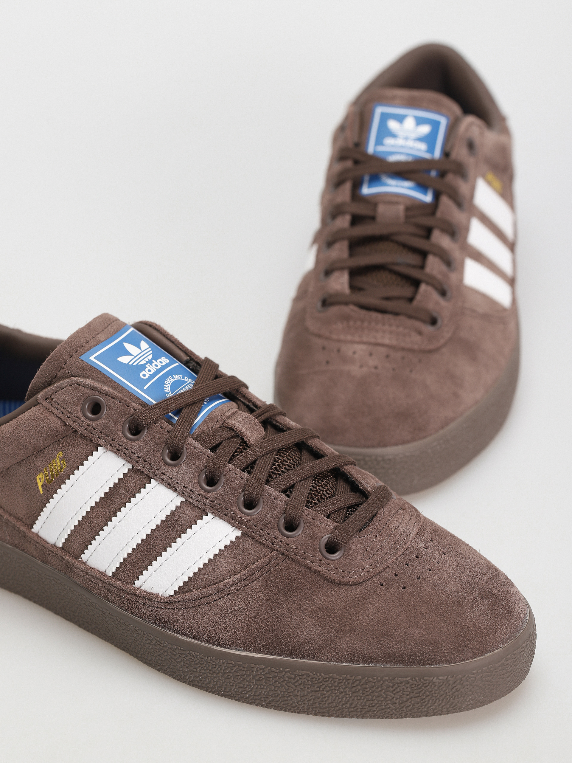 adidas Puig Indoor Cipők (brown/ftwwht/blubir)