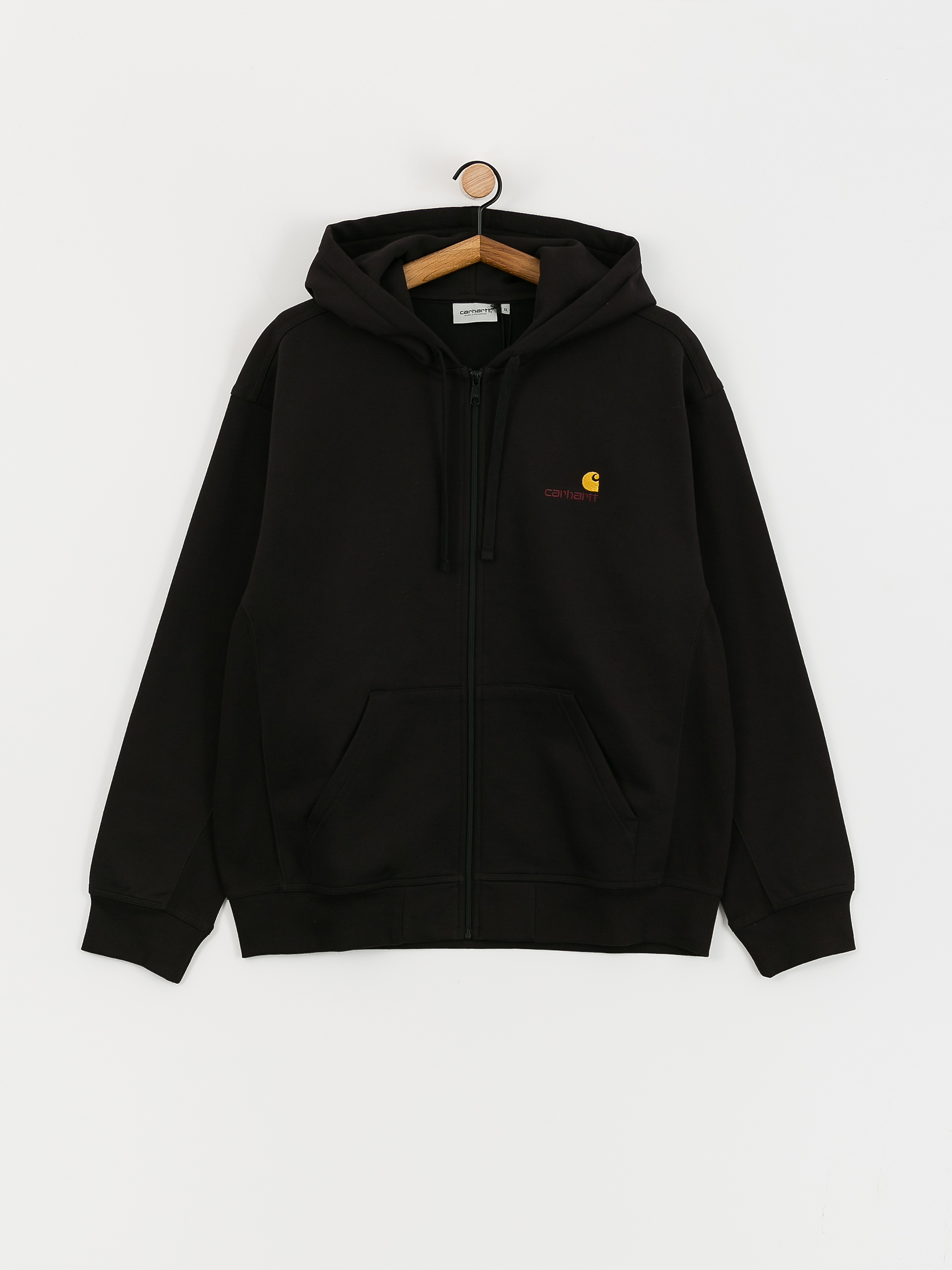 Carhartt WIP American Script ZHD Kapucnis pulóver (black)
