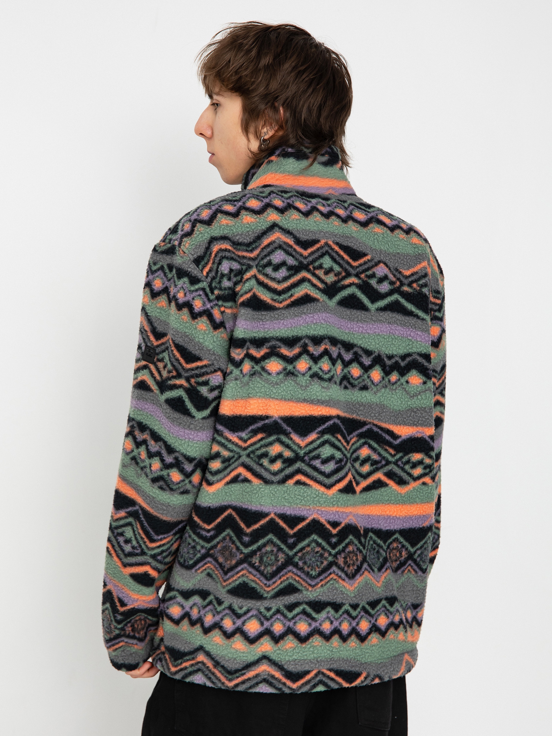 Férfi Billabong Boundary Mock Neck Polár pulóver (grey violet)