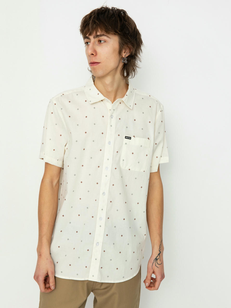 Brixton Charter Print Wvn Ing (off white pyramid)