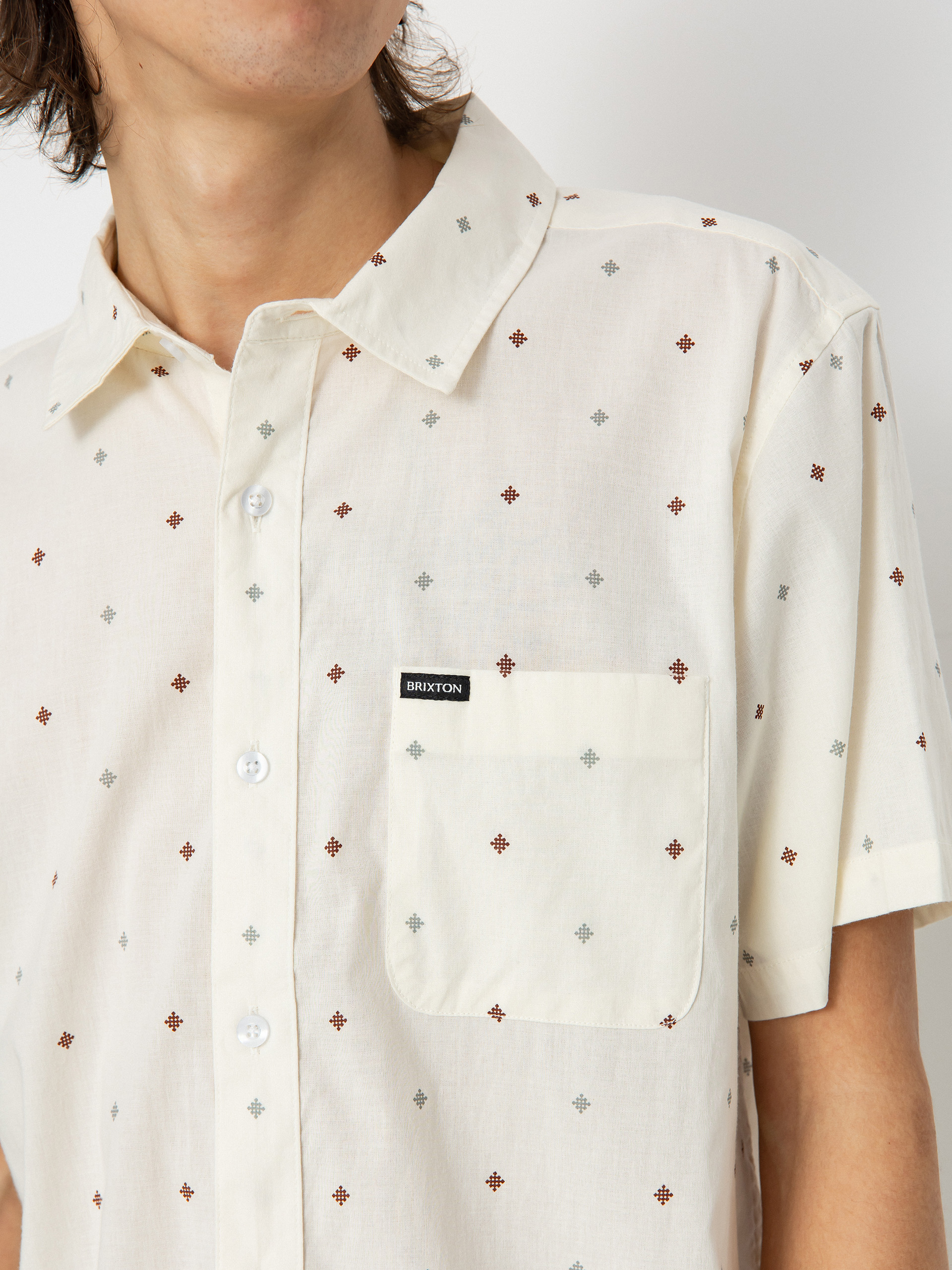 Brixton Charter Print Wvn Ing (off white pyramid)