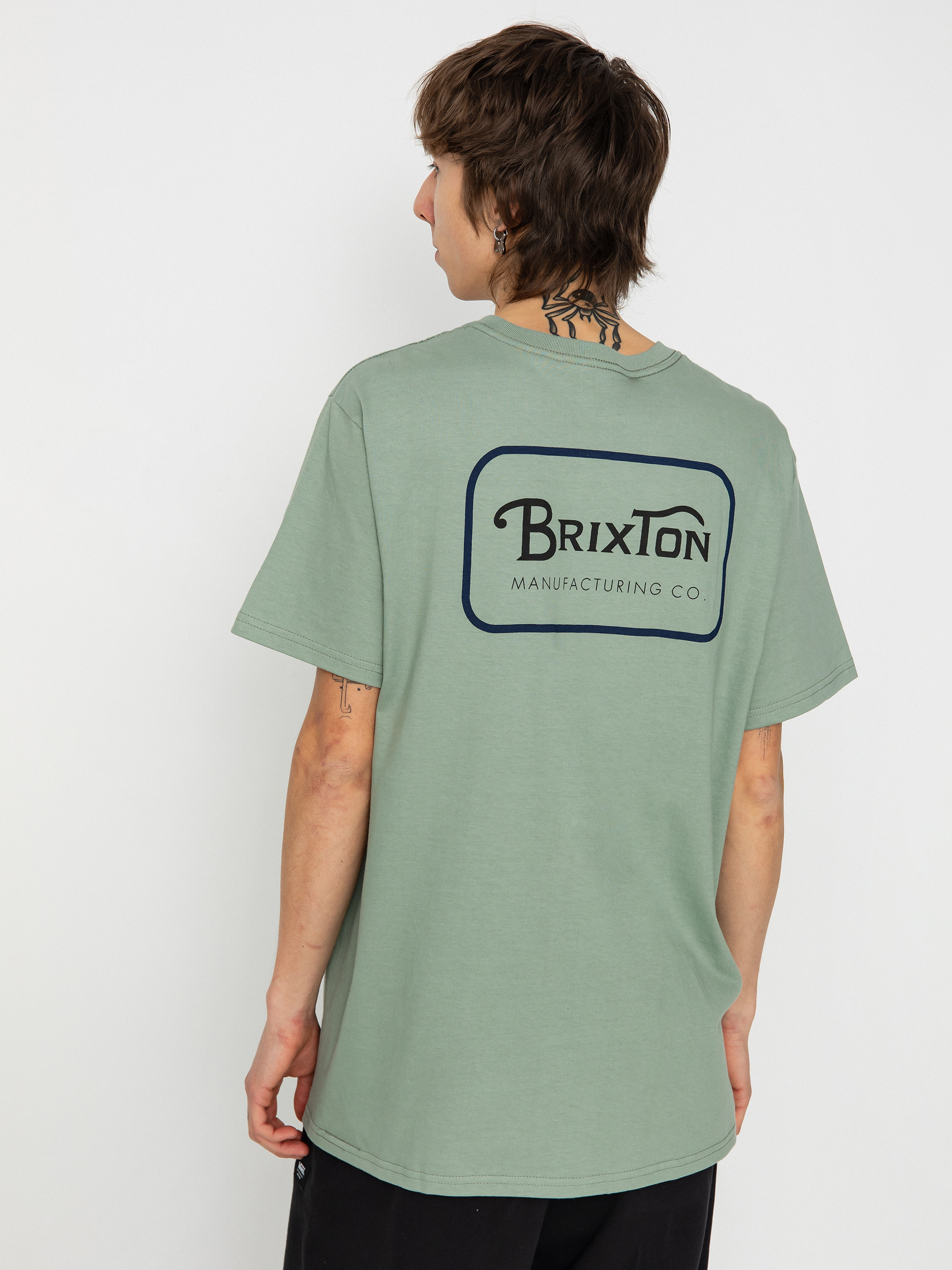 Brixton Grade Stt Póló (chinois green/washed navy/wash)