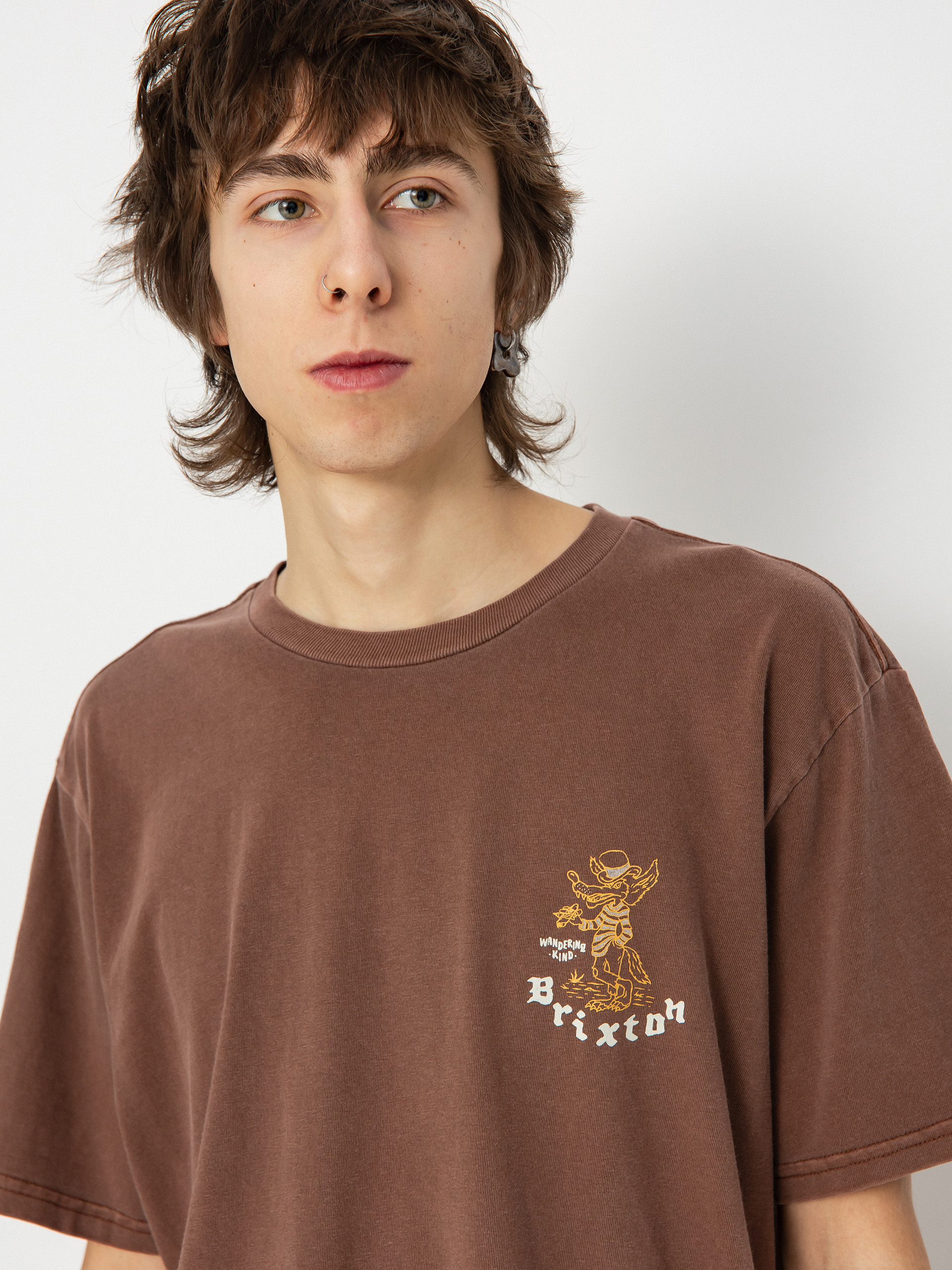 Brixton Oakwood Stt Póló (sepia worn wash)