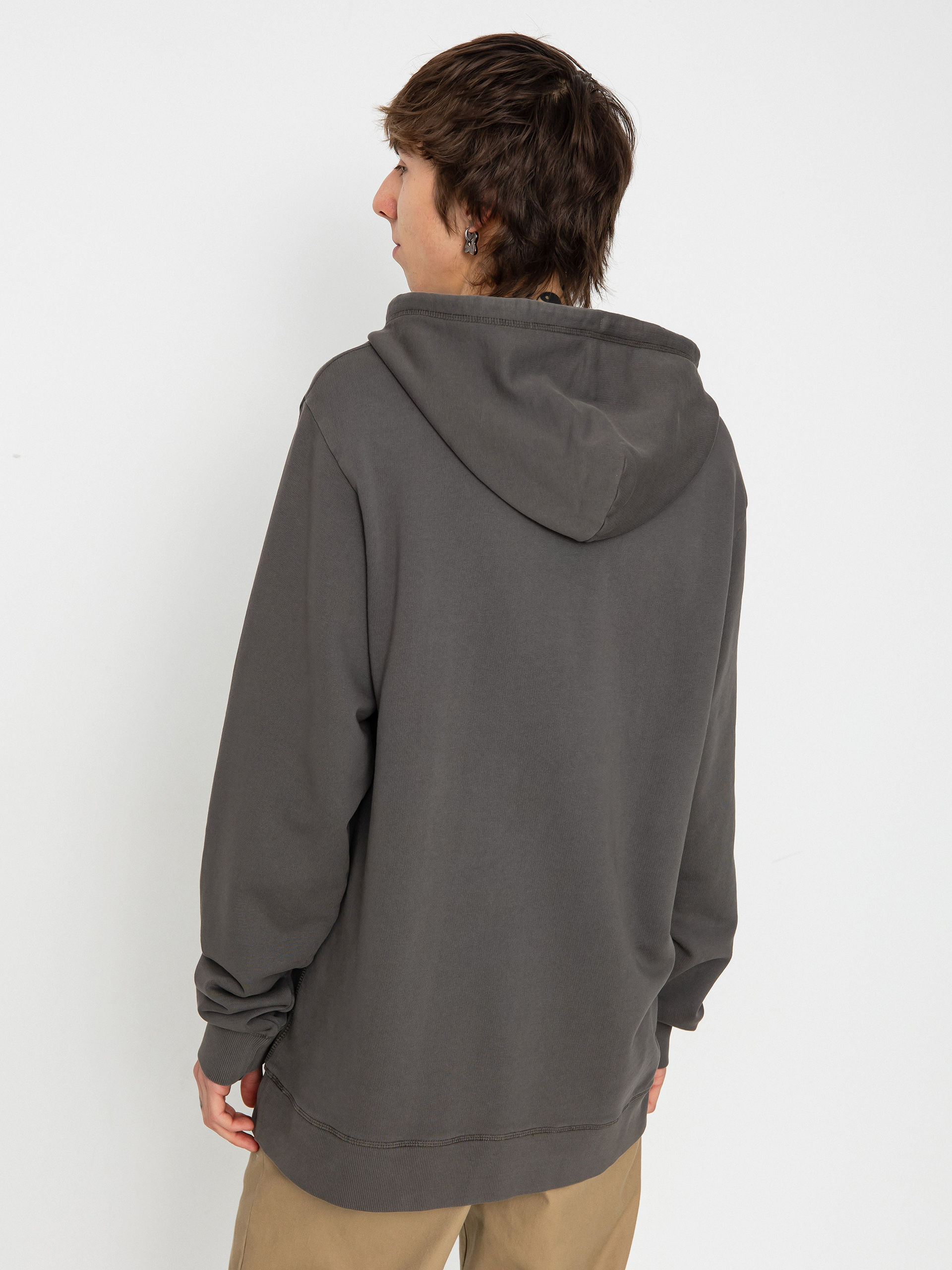 Brixton Vintage Reserve Cl Ft Kapucnis pulóver (charcoal sol wash)