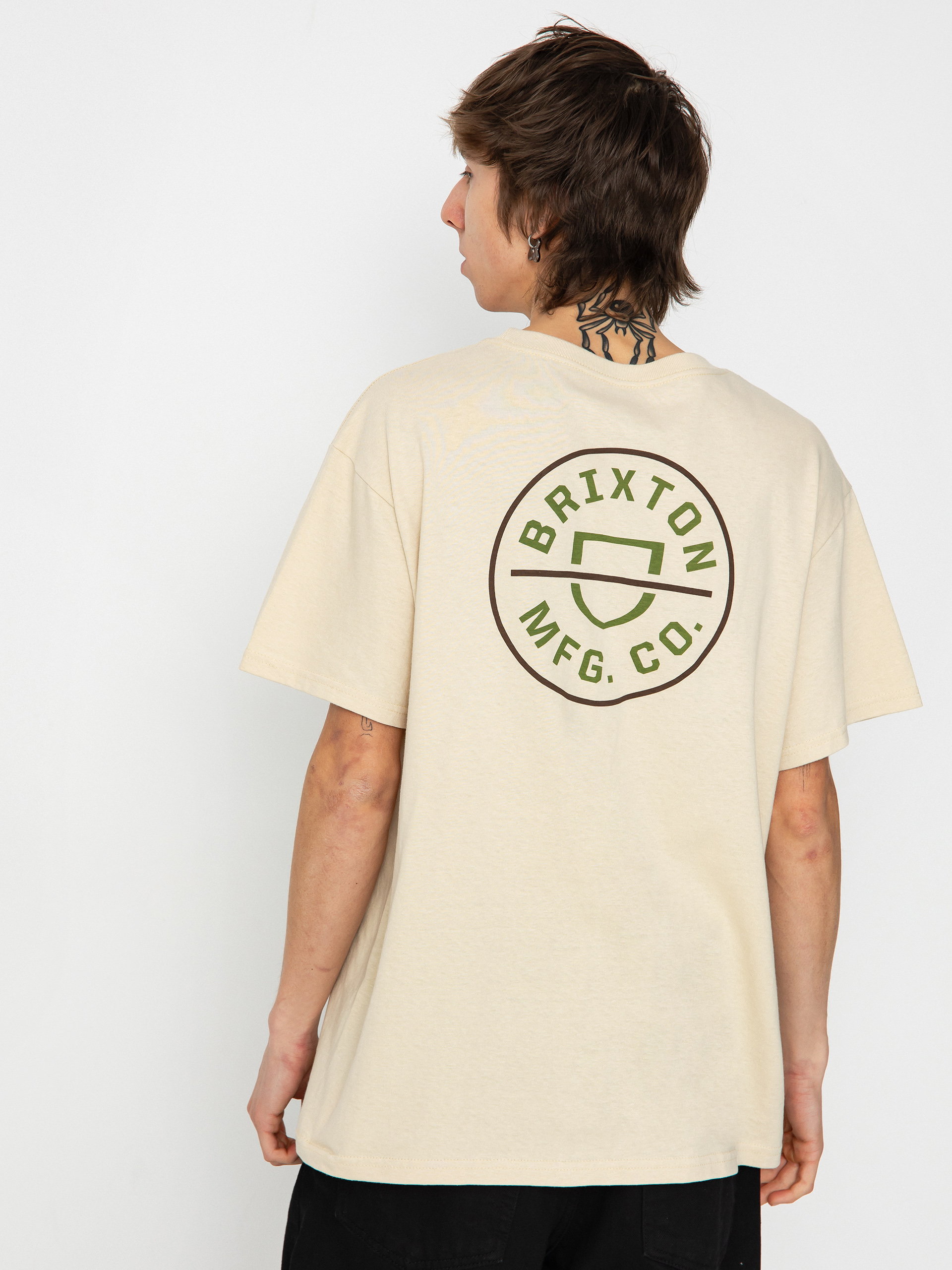 Brixton Crest II Stt Póló (cream/sea kelp/sepia)