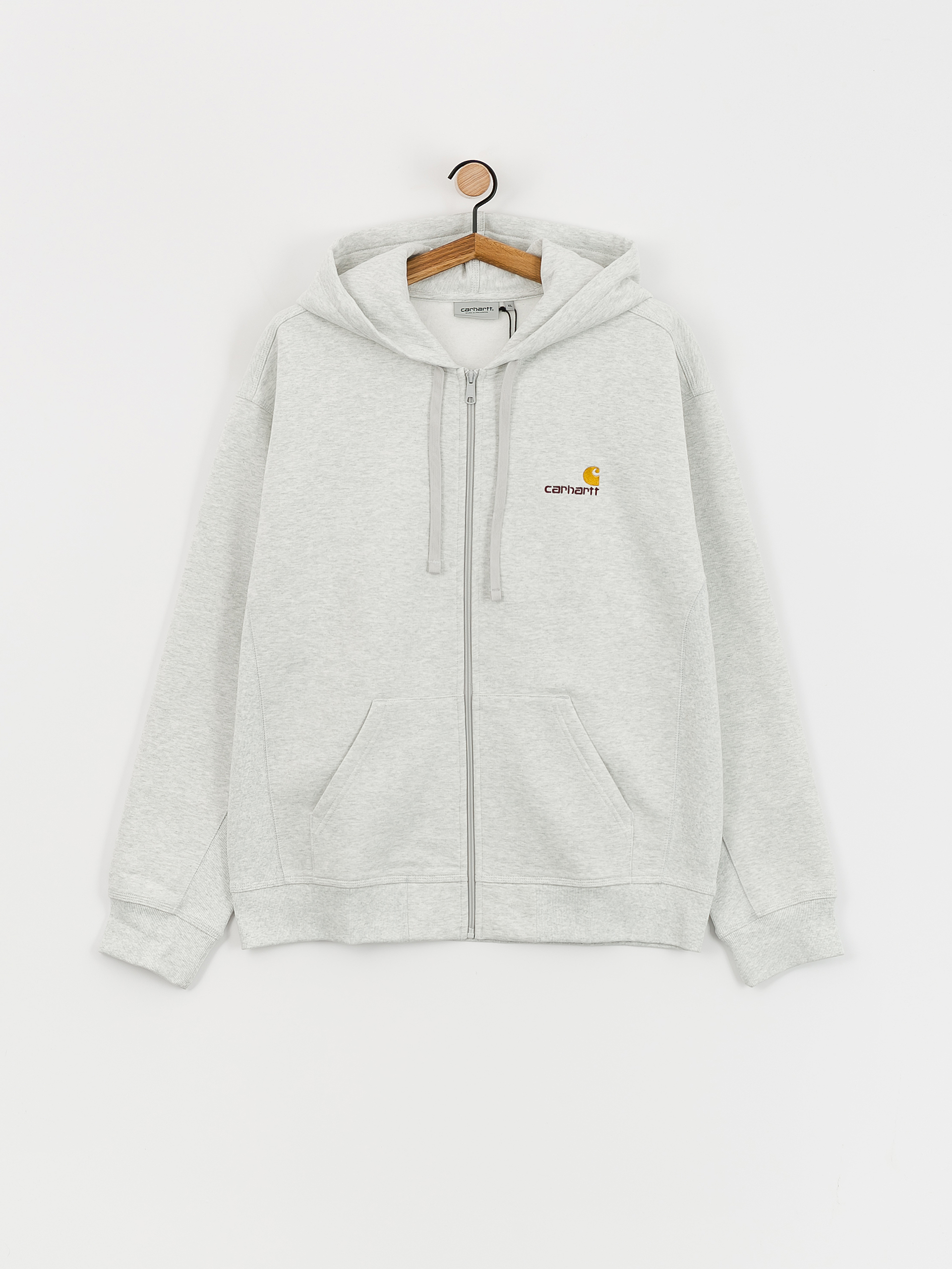 Carhartt WIP American Script ZHD Kapucnis pulóver (ash heather)