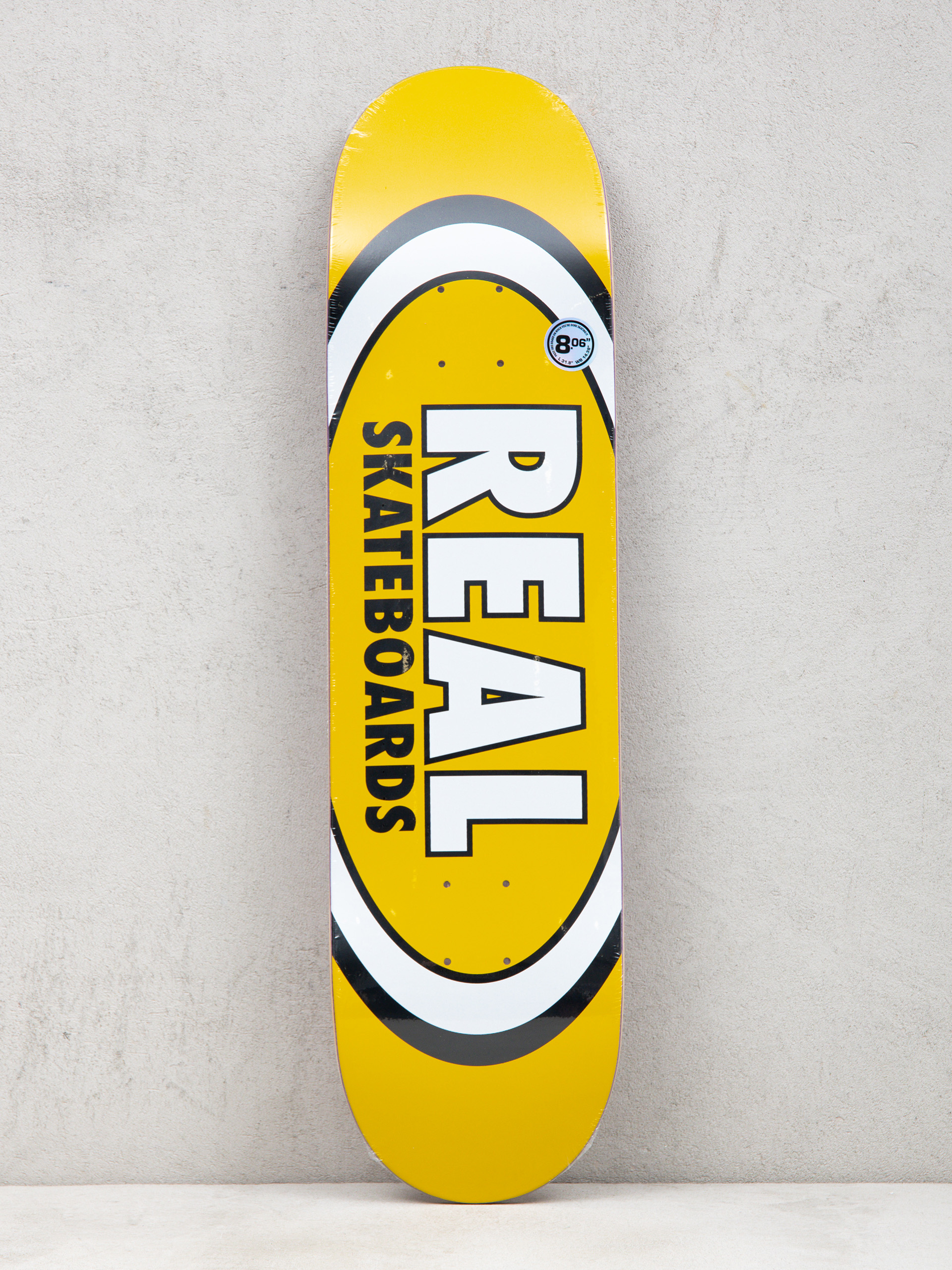 Real Classic Oval Gu00f6rdeszka lap (yellow/black)