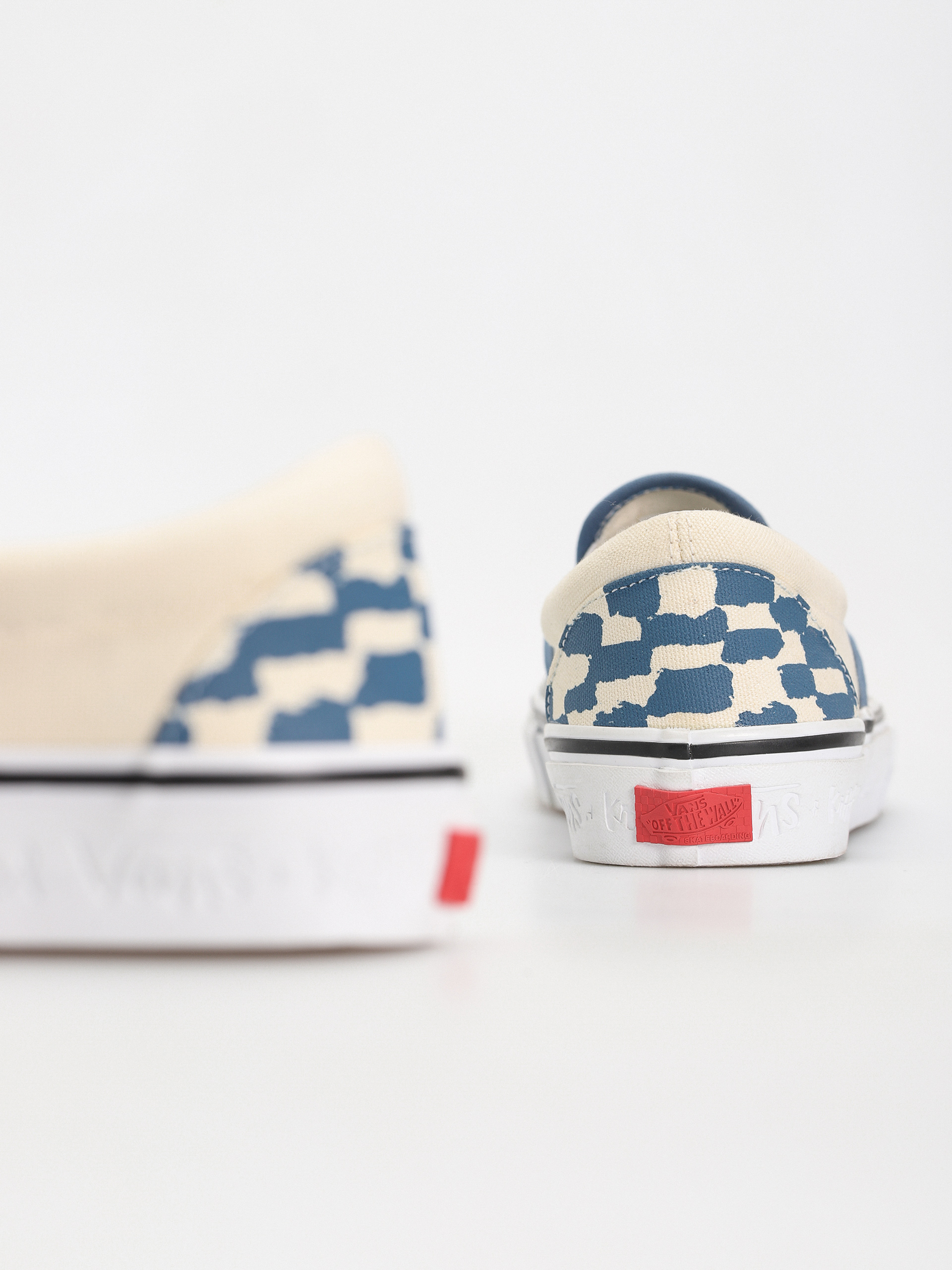 Vans X KROOKED Skate Slip On Cipők (by natas for ray/blue)