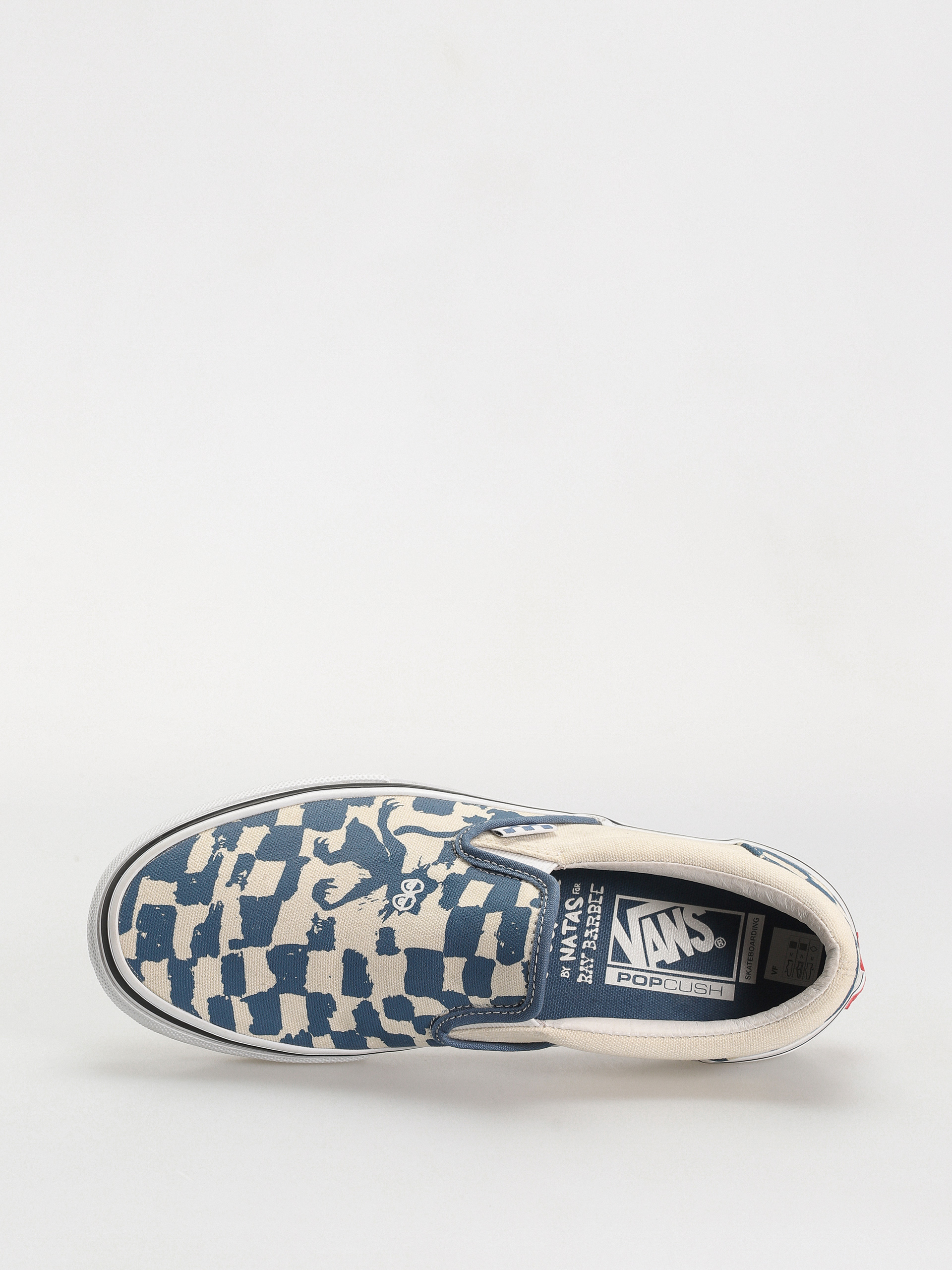 Vans X KROOKED Skate Slip On Cipők (by natas for ray/blue)