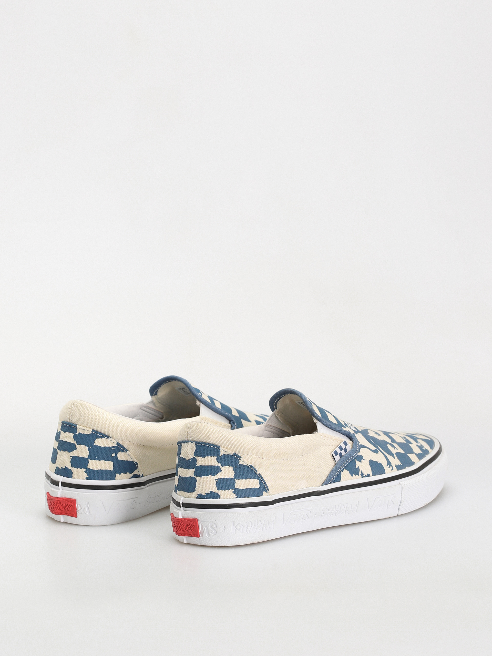 Vans X KROOKED Skate Slip On Cipők (by natas for ray/blue)