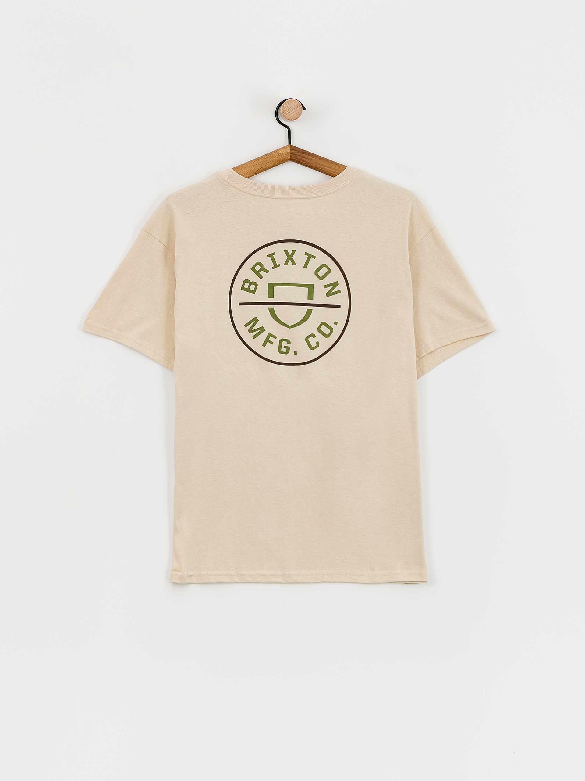 Brixton Crest II Stt Póló (cream/sea kelp/sepia)