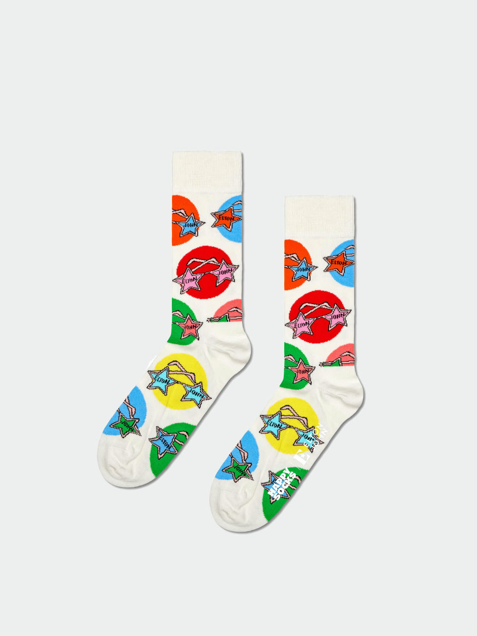 Happy Socks Elton Glasses Zokni (white)