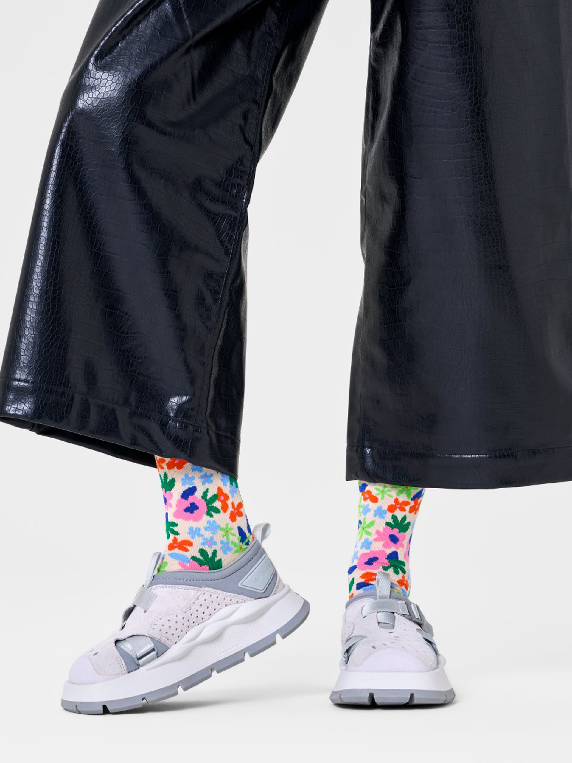 Happy Socks Flower Zokni (white)