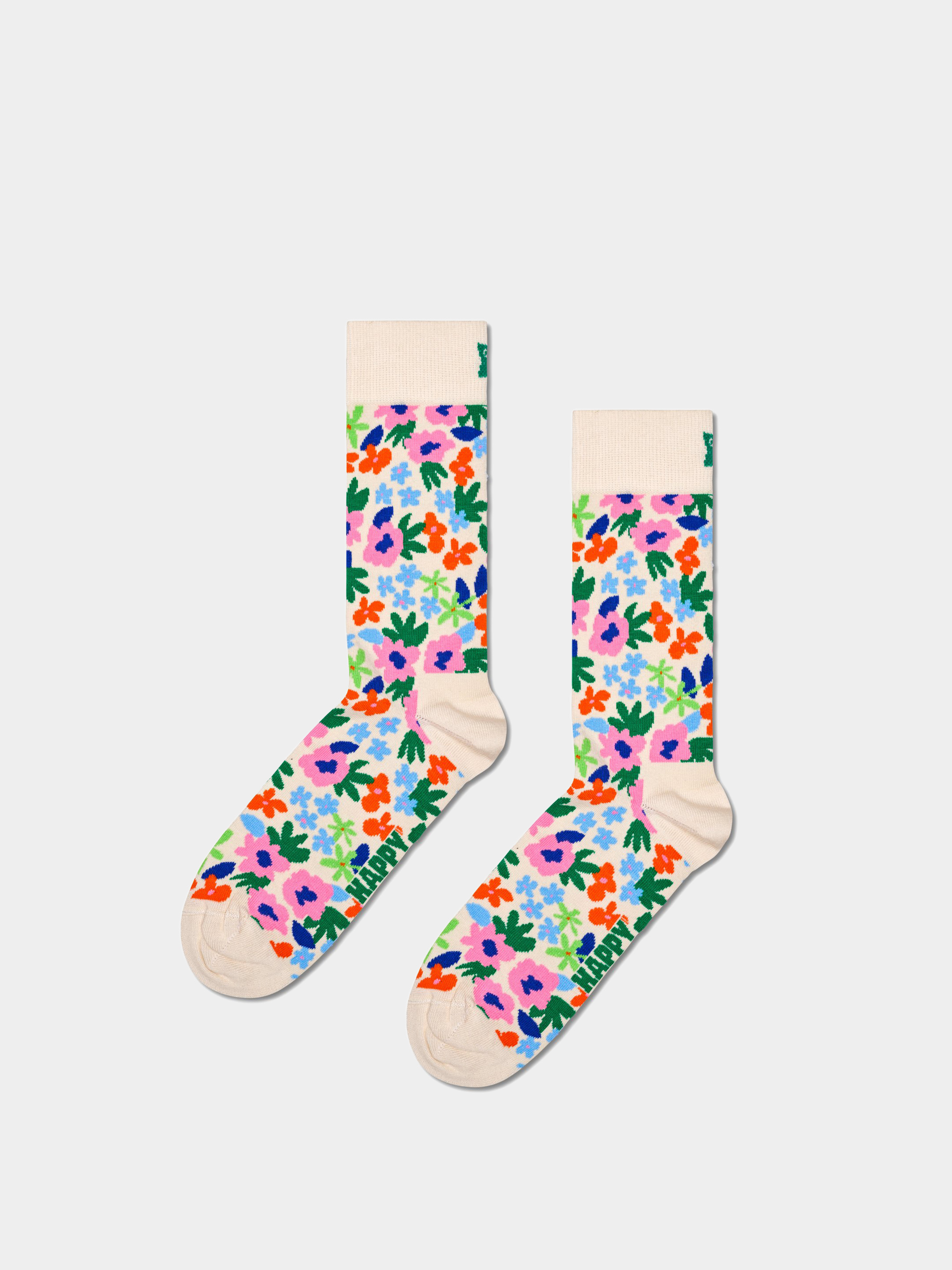 Happy Socks Flower Zokni (white)