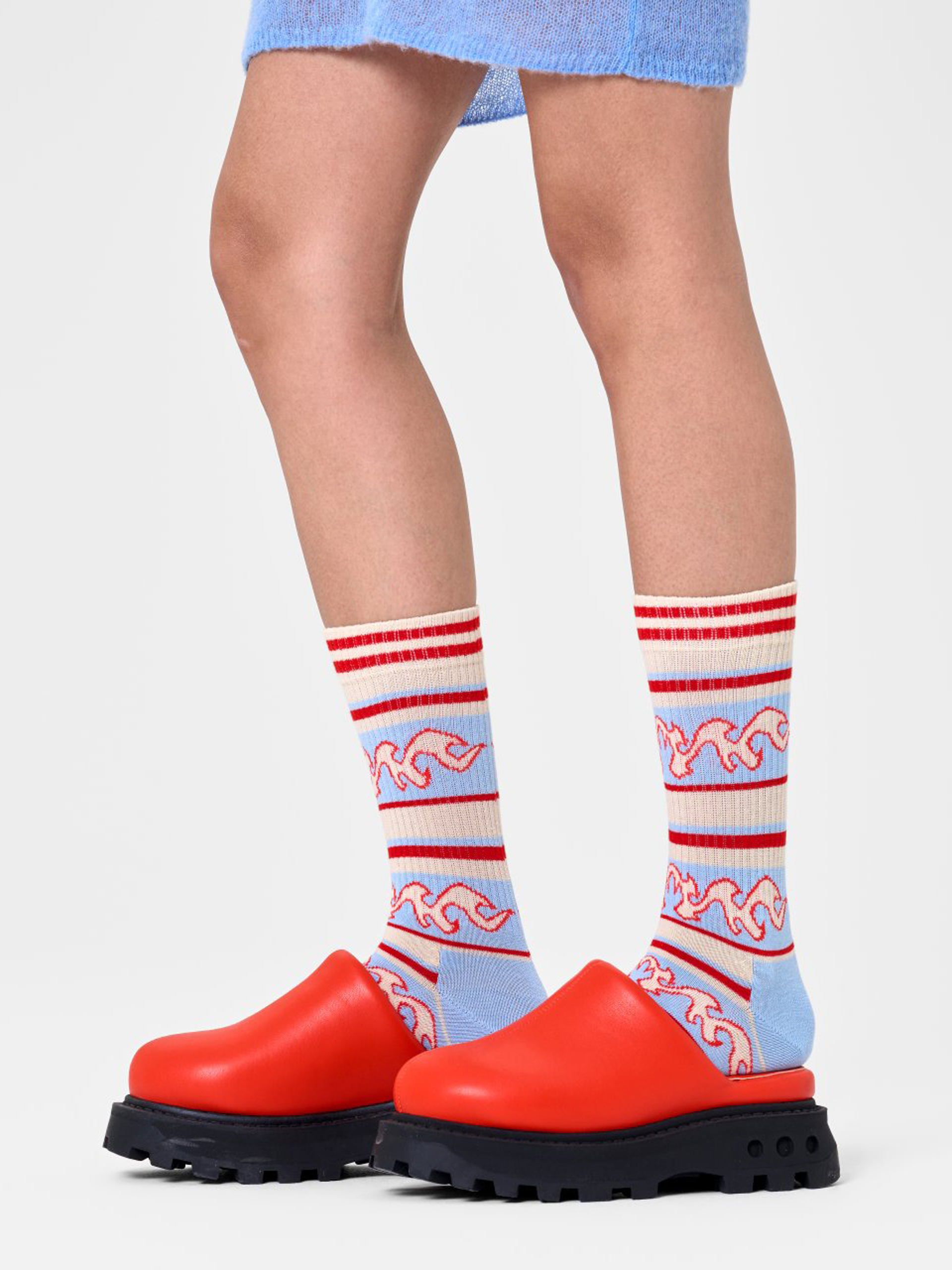 Happy Socks Flaming Stripe Zokni (beige)