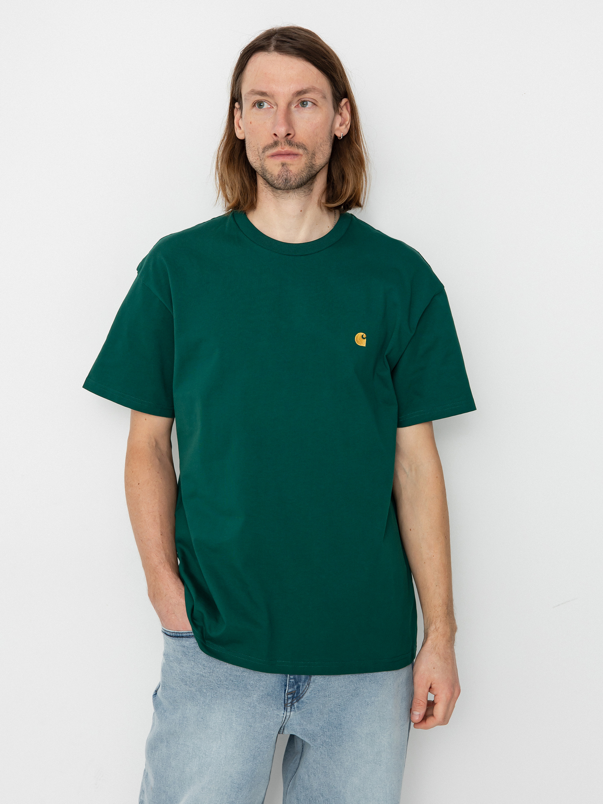 Carhartt WIP Chase Póló (chervil/gold)