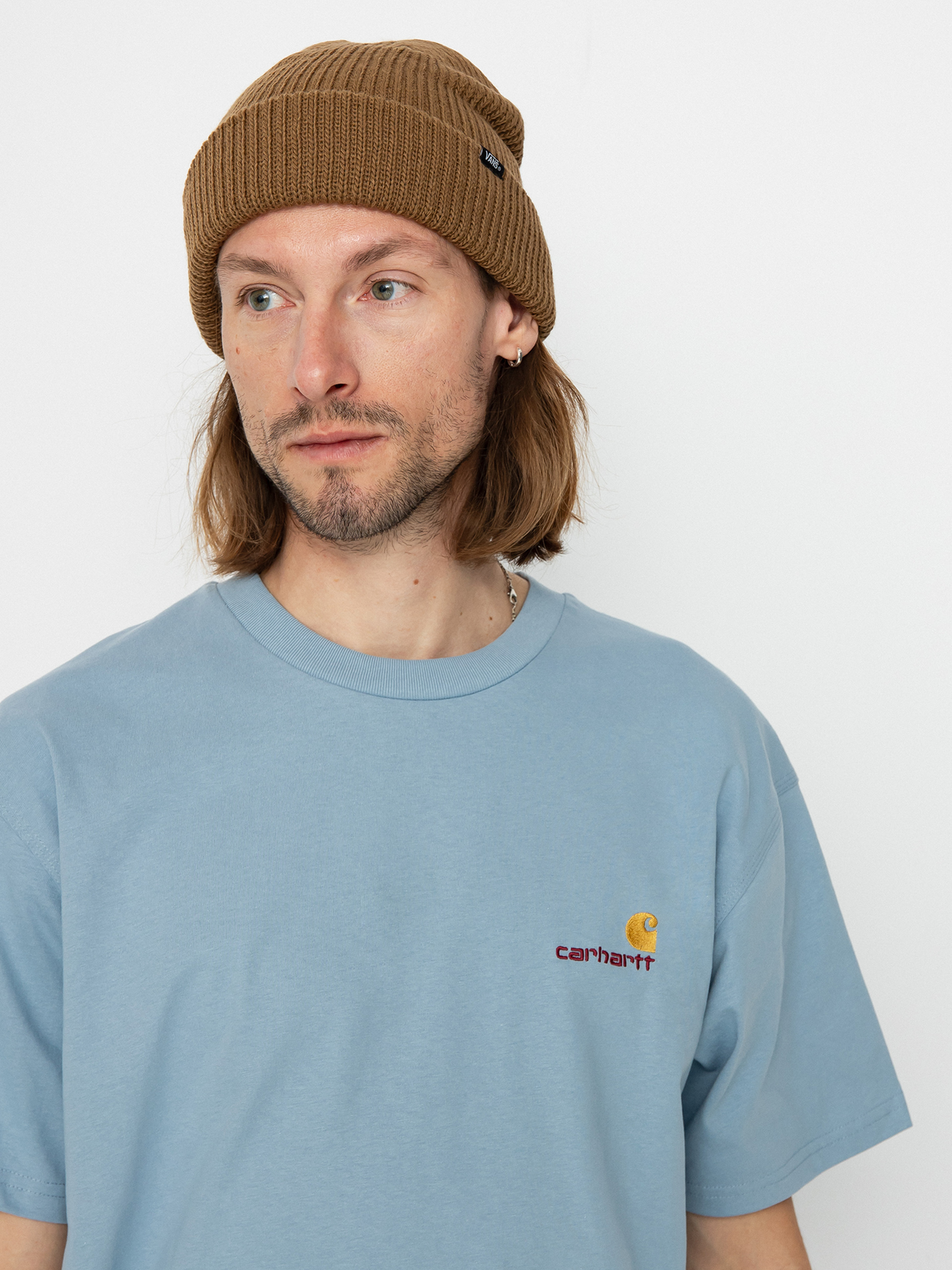 Carhartt WIP American Script Póló (frosted blue)