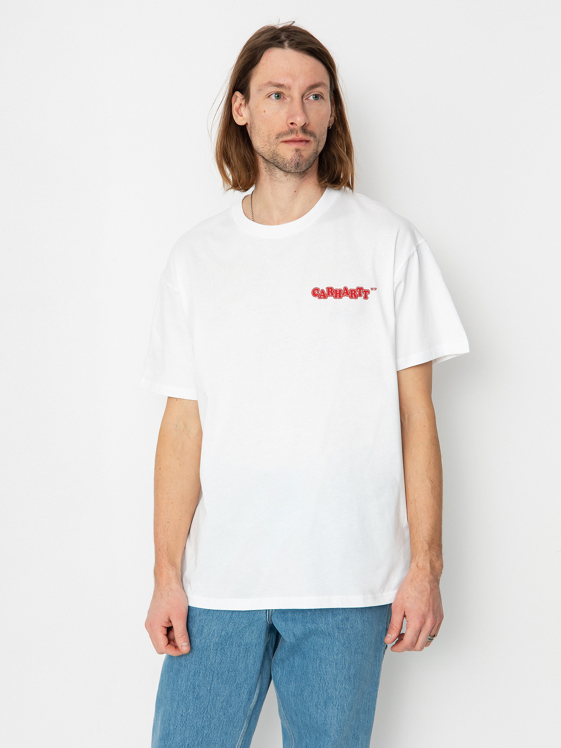 Carhartt WIP Fast Food Póló (white/red)