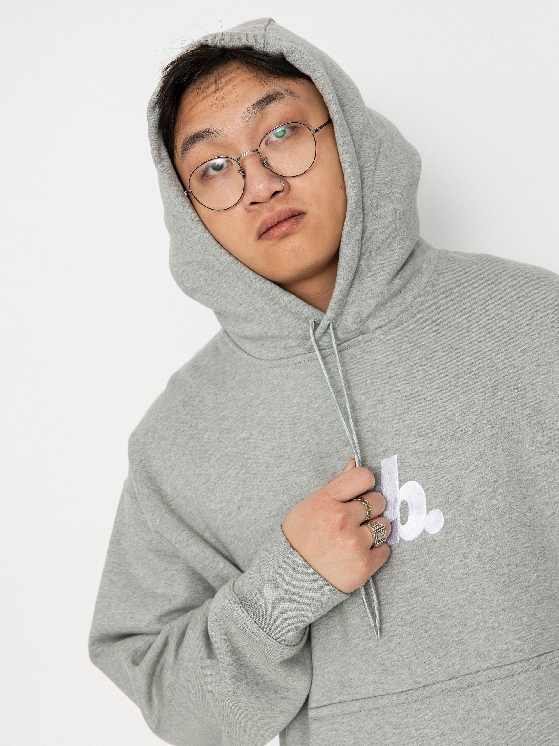 Nike SB Essential HBR HD Kapucnis pulóver (dk grey heather/white)