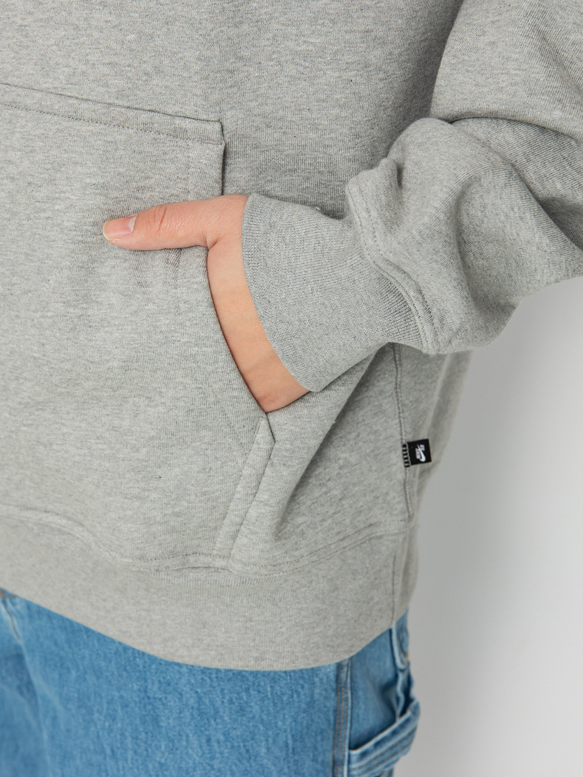 Nike SB Essential HBR HD Kapucnis pulóver (dk grey heather/white)