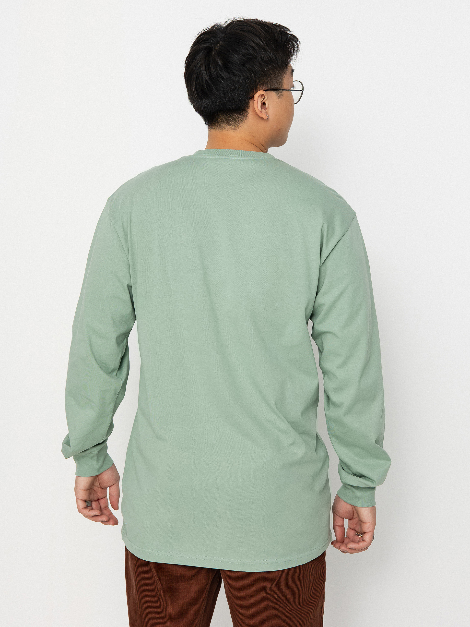 Vans Left Chest Hit Hosszú ujjú felső (iceberg green/white)