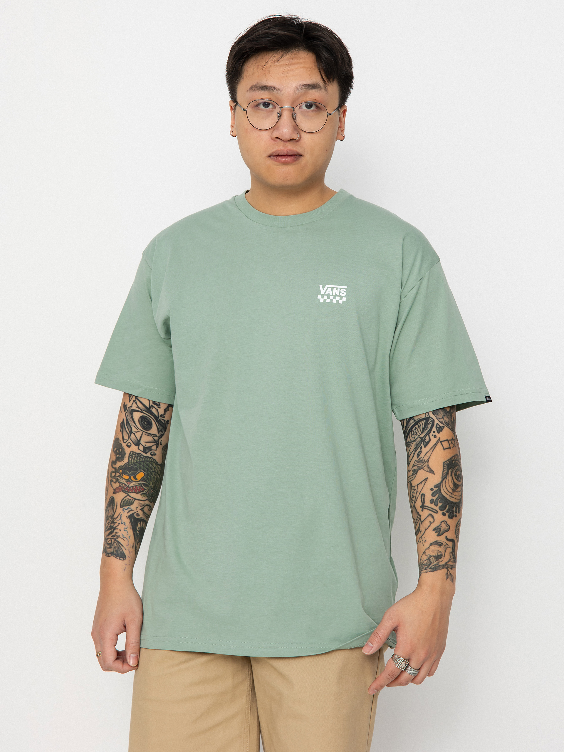 Vans Left Chest Logo II Póló (iceberg green)