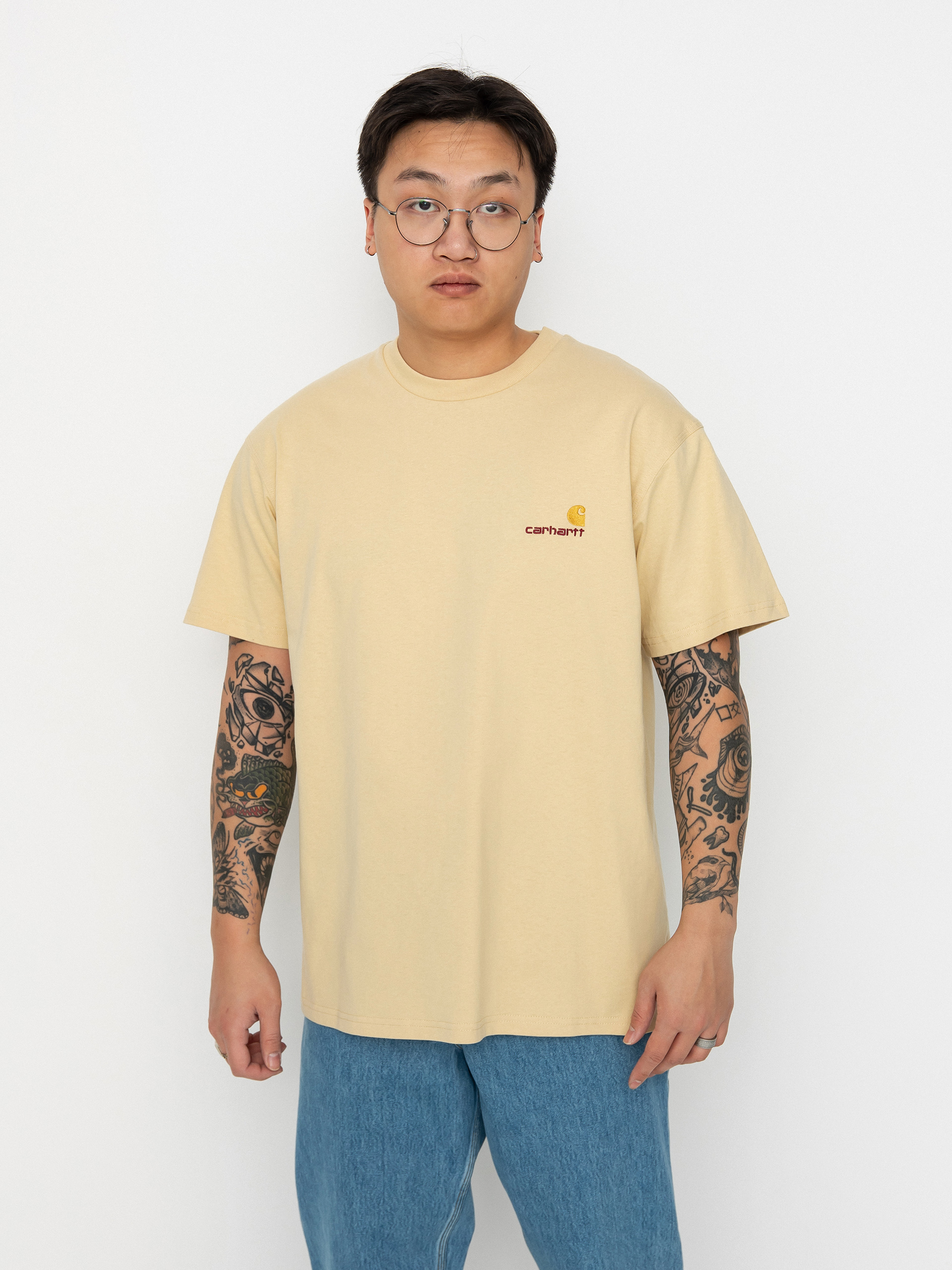 Carhartt WIP American Script Póló (rattan)