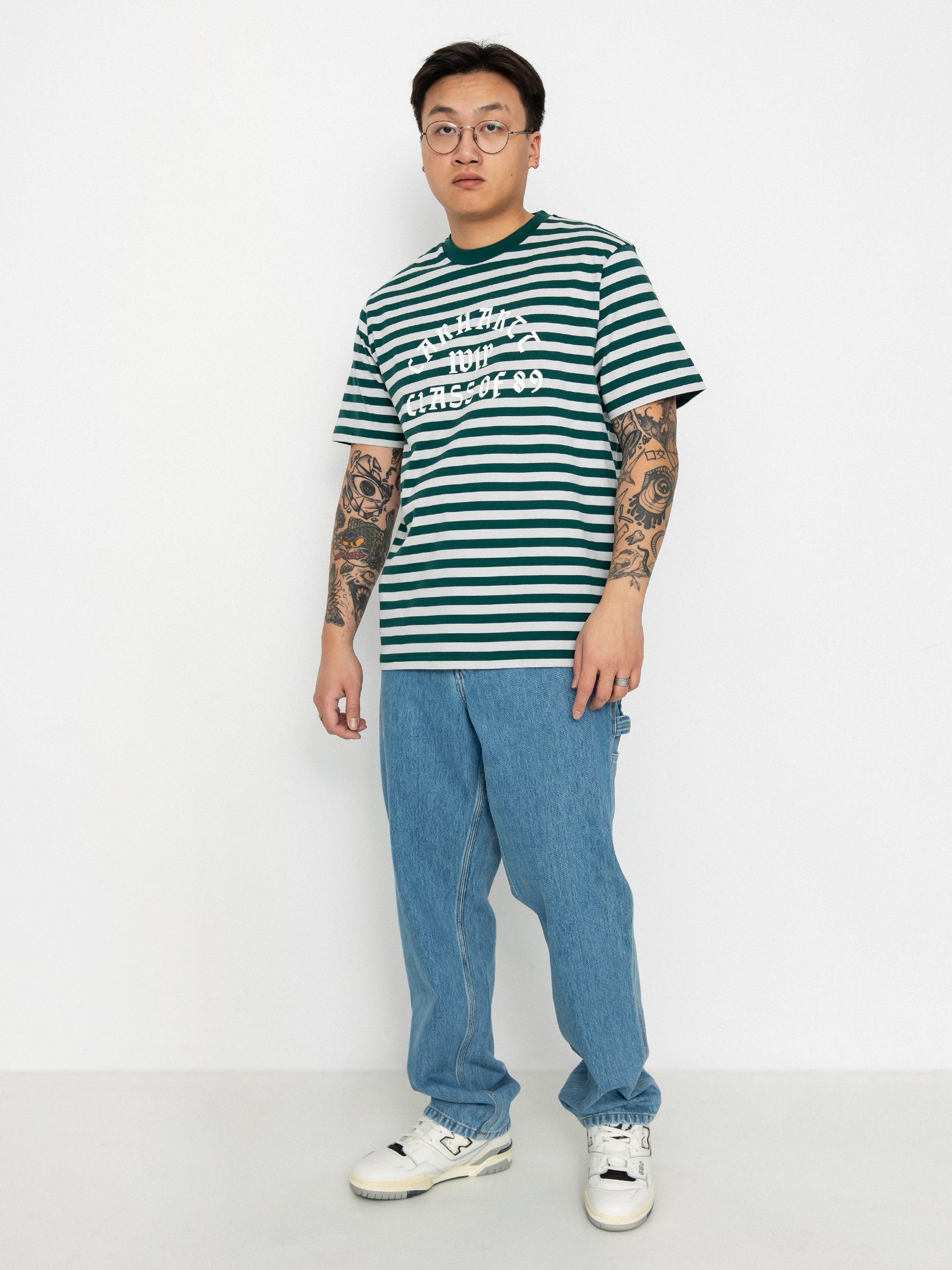 Carhartt WIP Scotty Athletic Póló (scotty stripe/chervil/sonic silver)