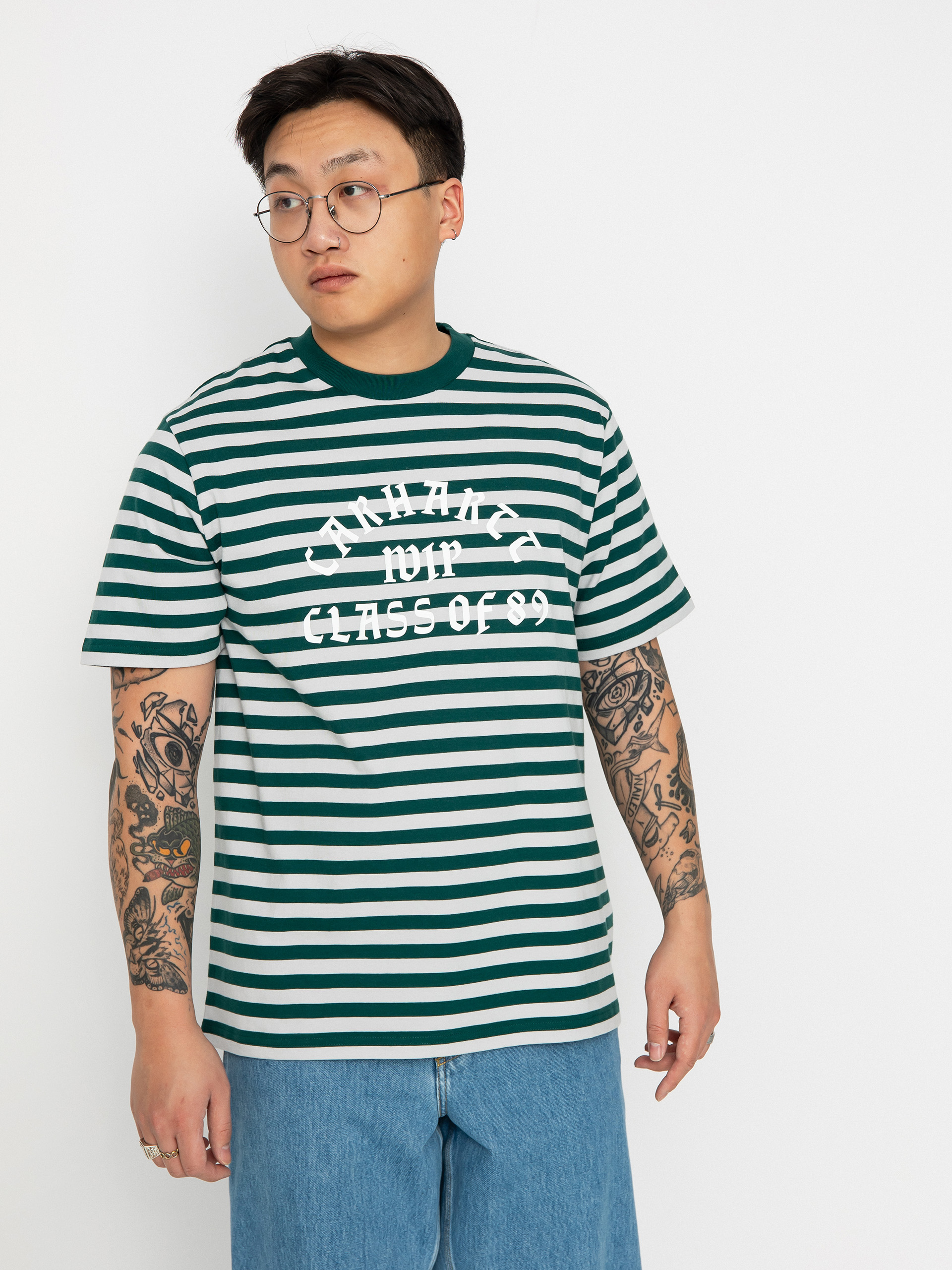 Carhartt WIP Scotty Athletic Póló (scotty stripe/chervil/sonic silver)