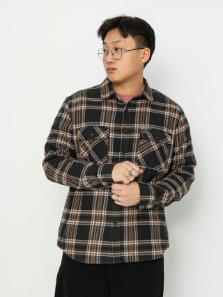 Brixton Bowery Flannel Ls Ing (black/charcoal/off white)