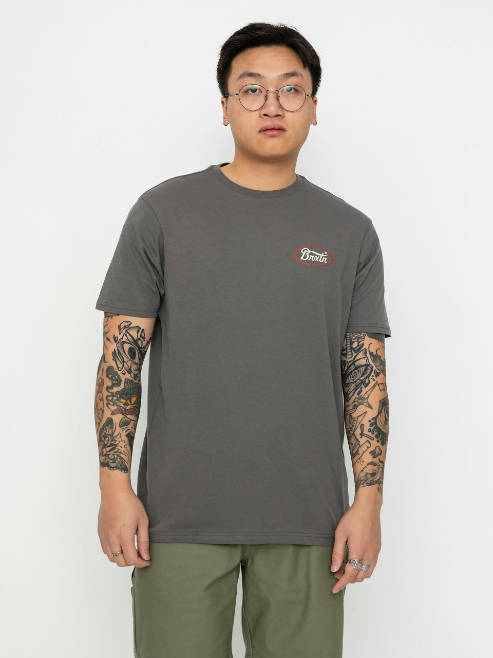 Brixton Parsons Tlrt Póló (charcoal/casa red/whitecap)