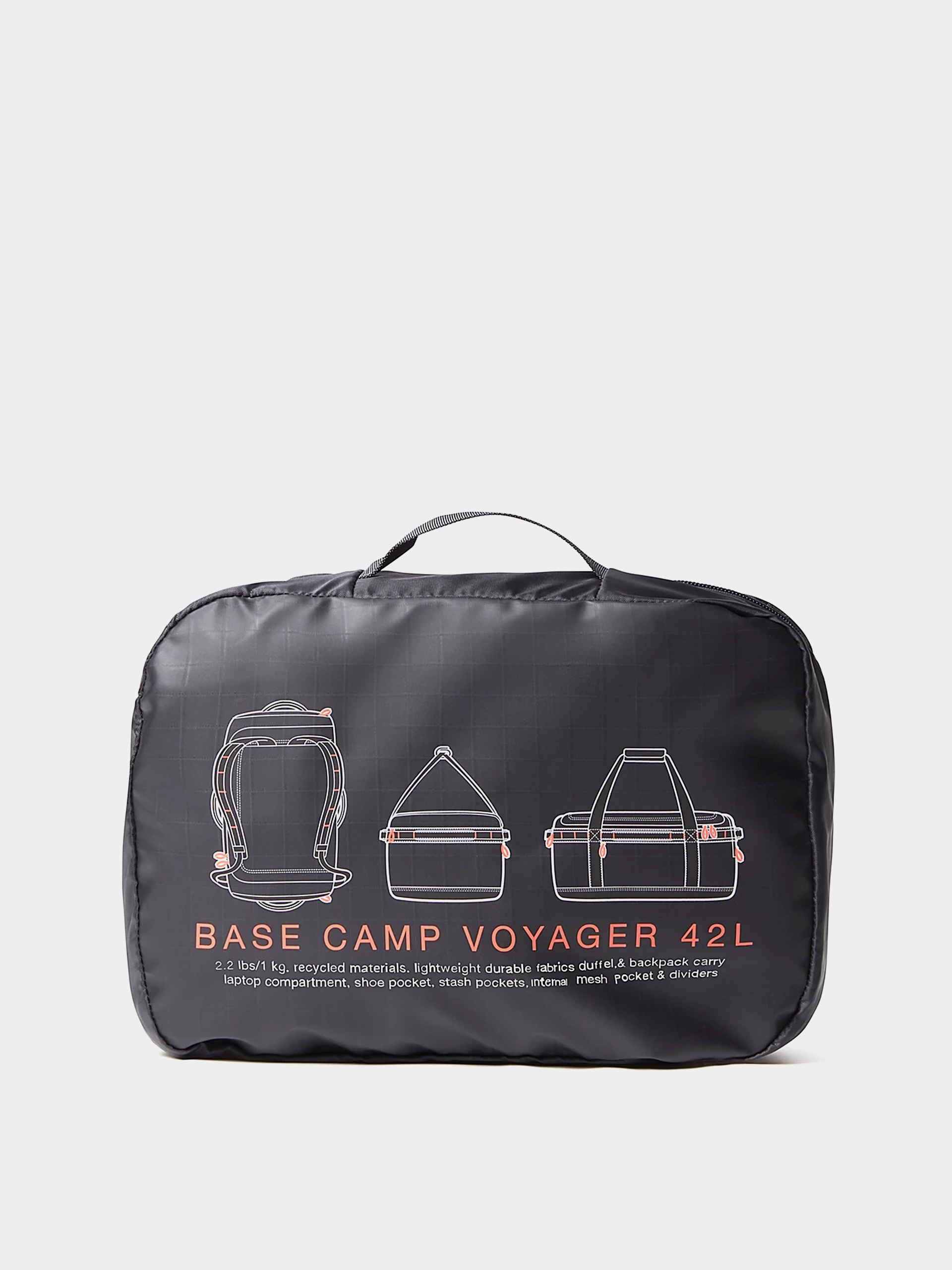 The North Face Base Camp Voyager Duffel 42L Táska (asphalt grey/radiant or)