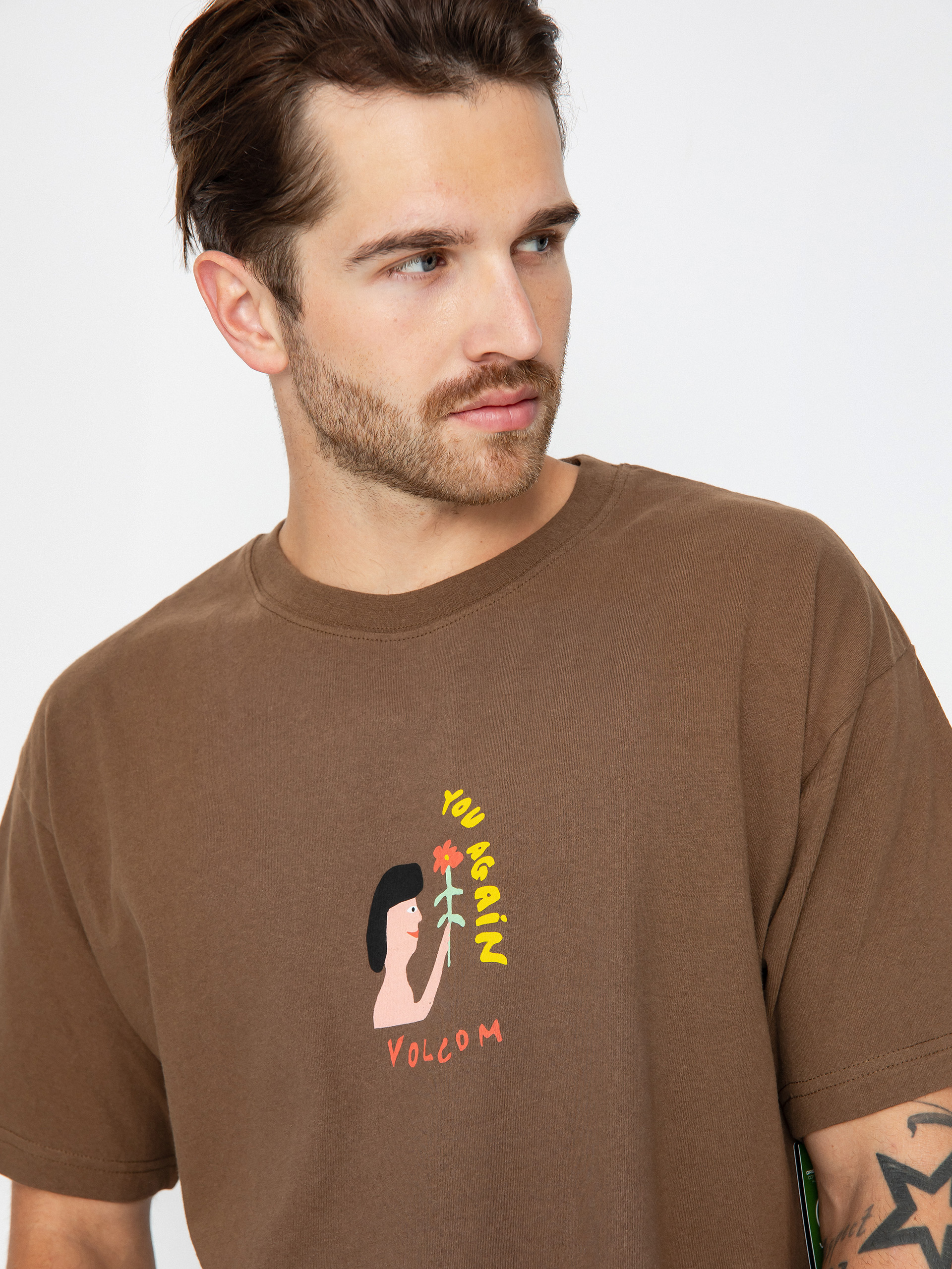 Volcom Fa Arthur Longo 1 Lse Póló (dark earth)