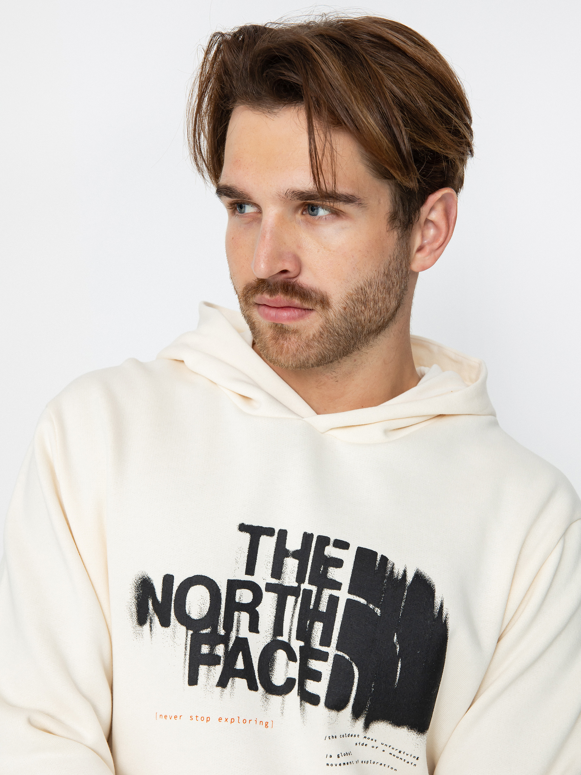 The North Face Graphic HD 3 Kapucnis pulóver (white dune)
