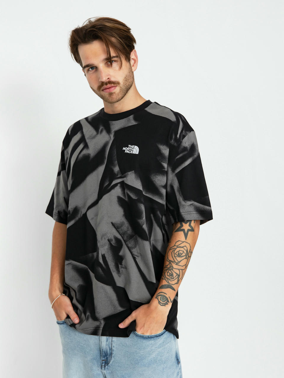 The North Face Oversize Simple Dome Print Póló (smoked pearl garment fo)