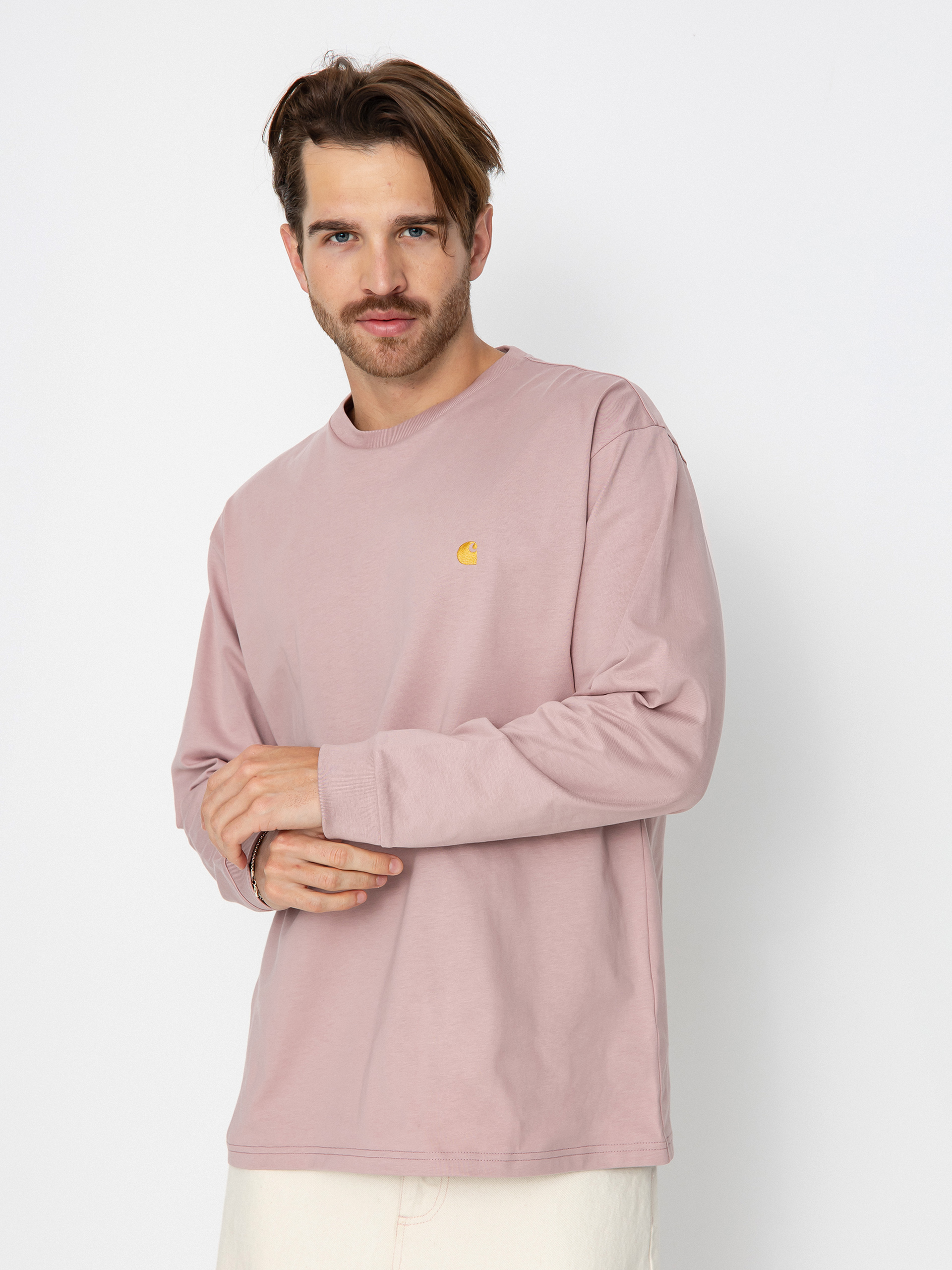 Carhartt WIP Chase Hosszú ujjú felső (glassy pink/gold)