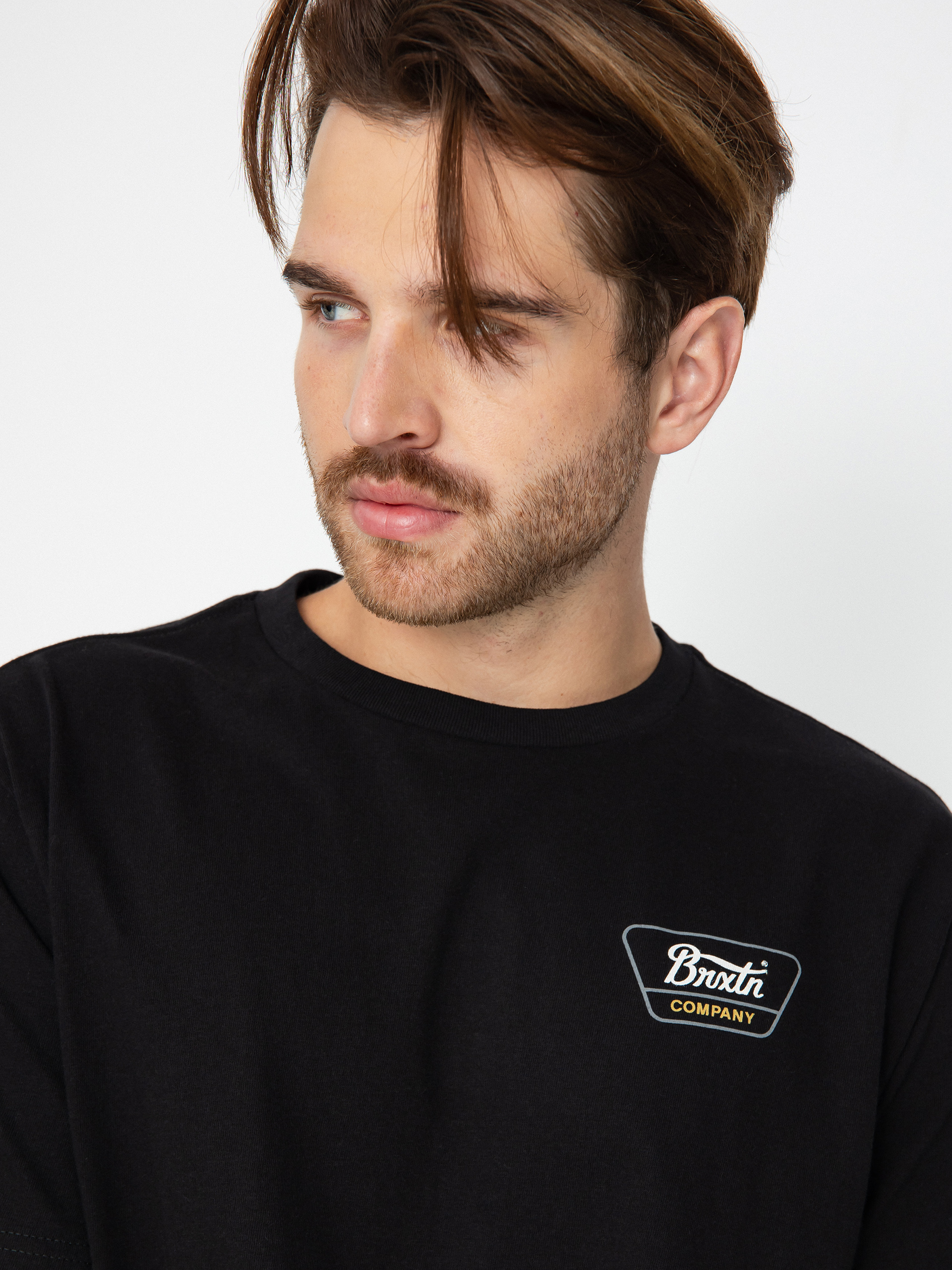 Brixton Linwood Stt Póló (black/casa red/white)