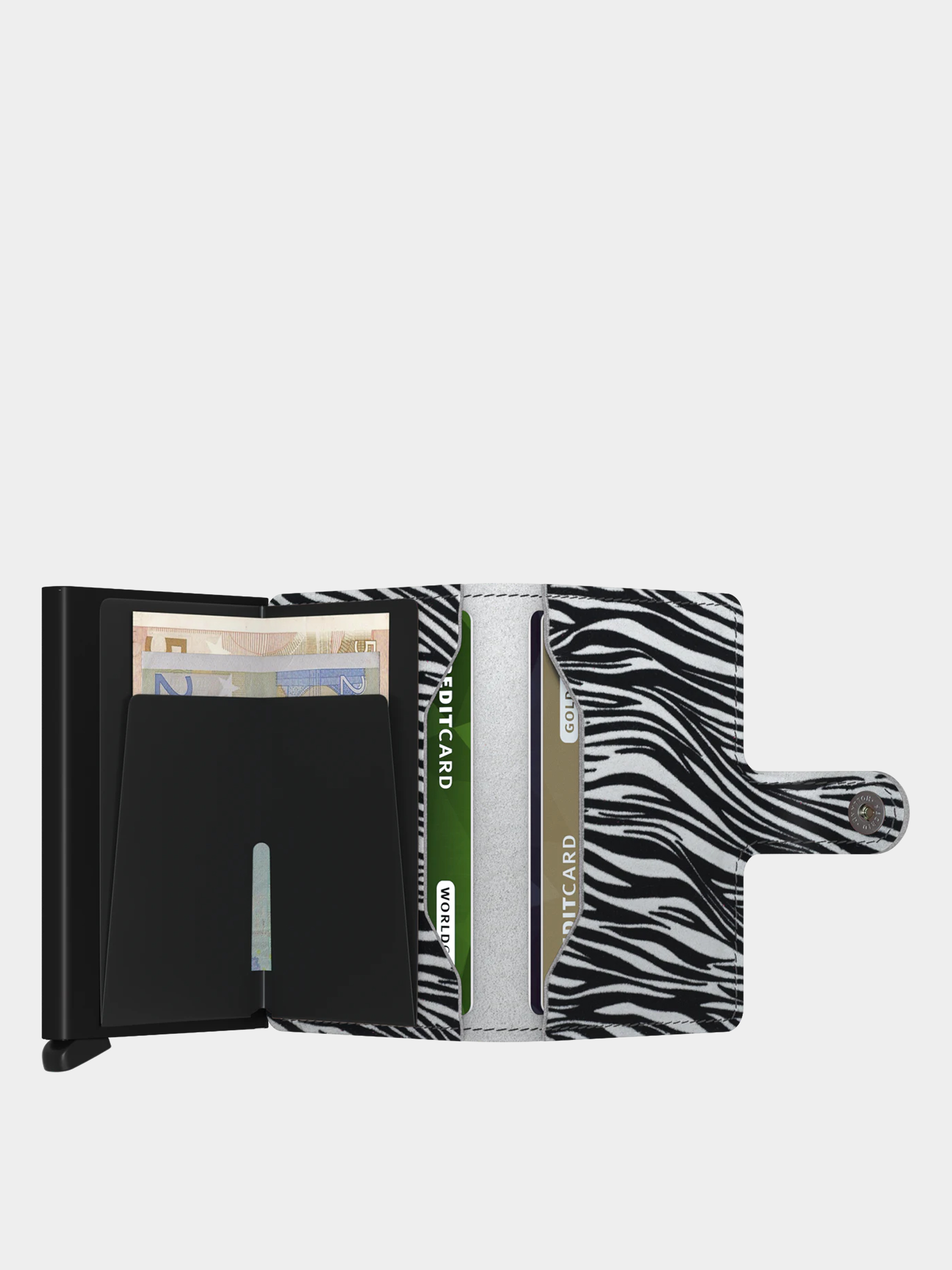 Pénztárca Secrid Miniwallet (zebra light grey)